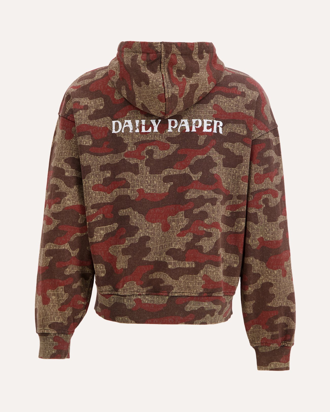Daily Paper Boxy Camo Zip Up Hoodie GRIJS 1