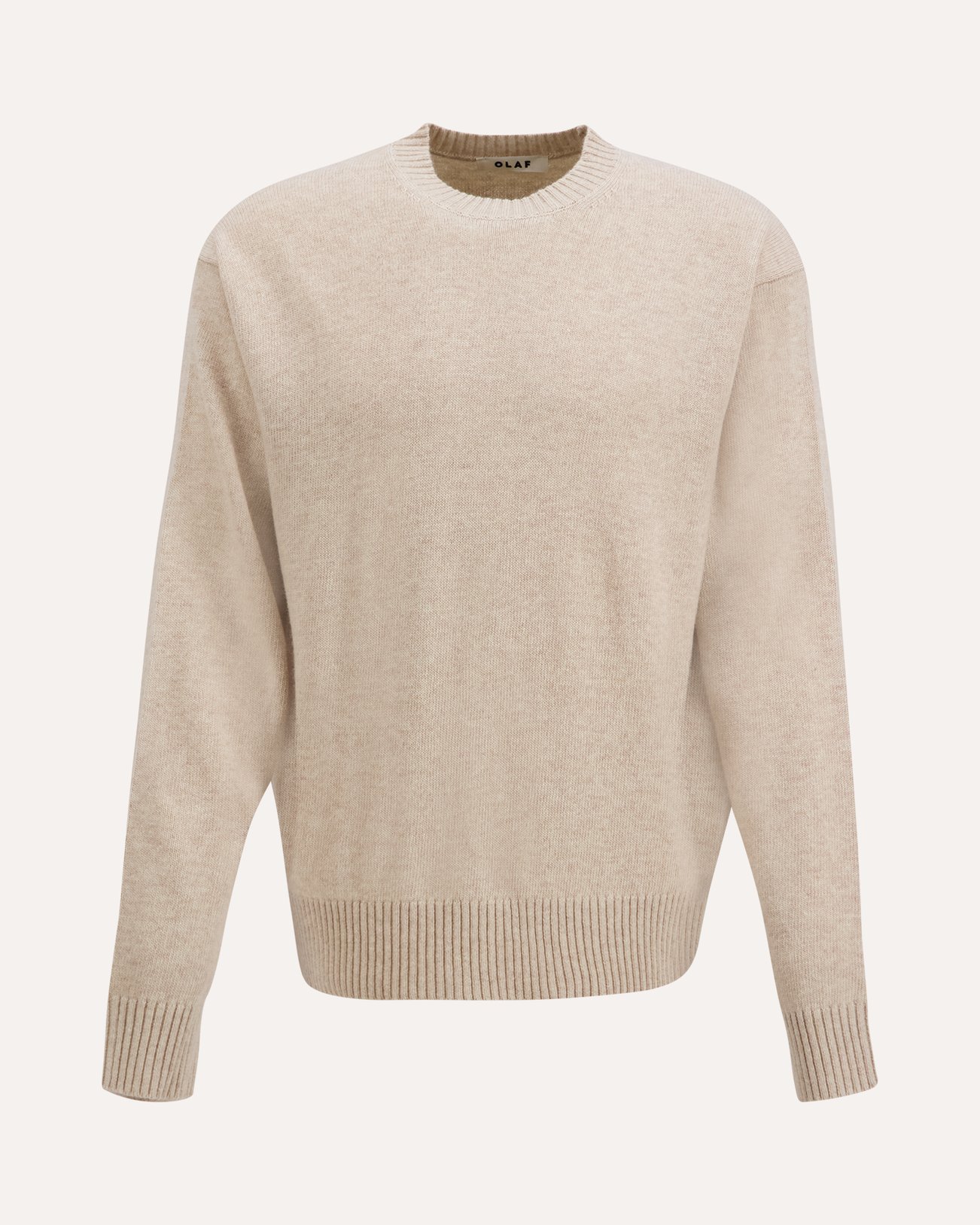 OLAF Essential Knitted Crewneck BEIGE 1
