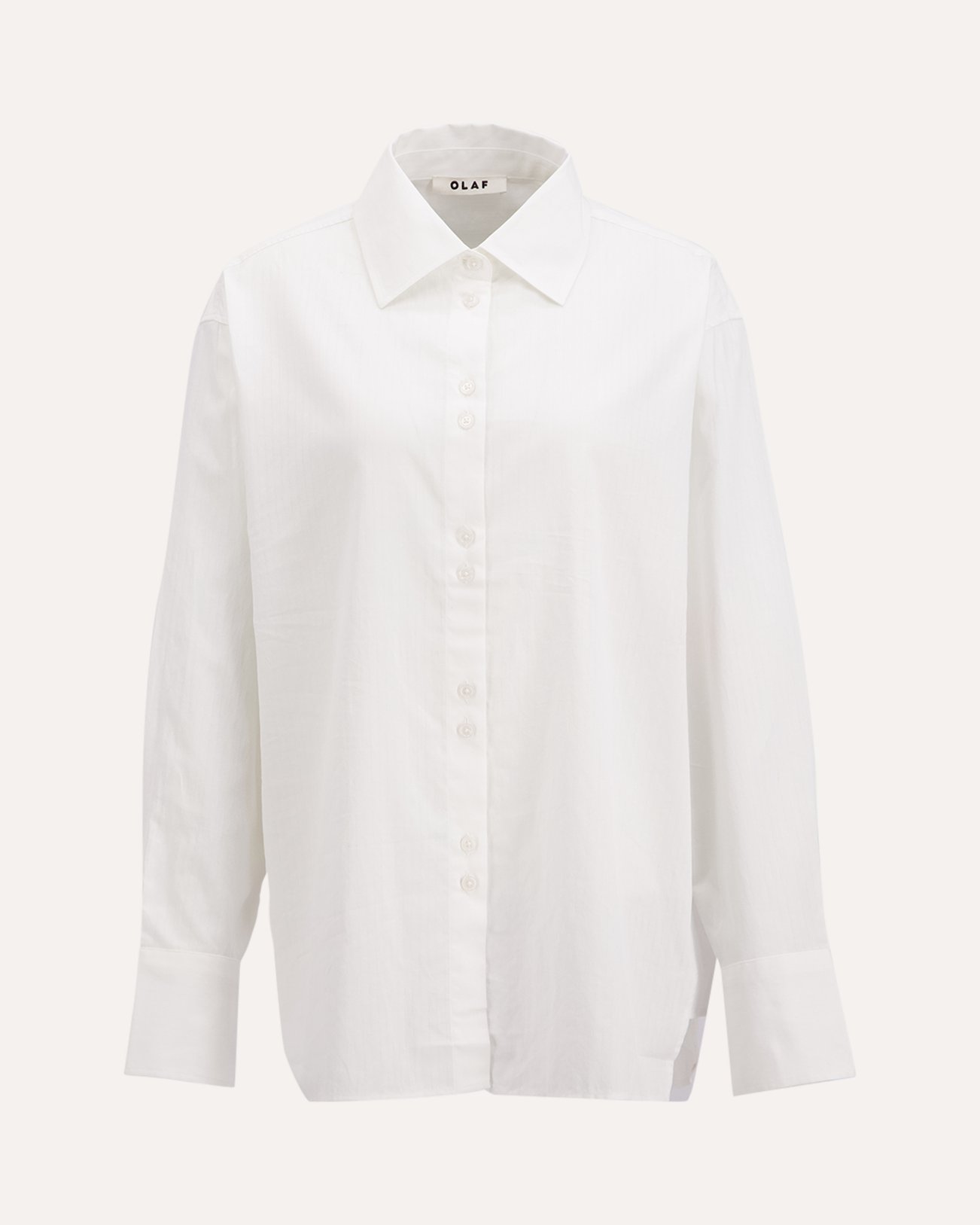 OLAF Striped Oversized Shirt WIT 1