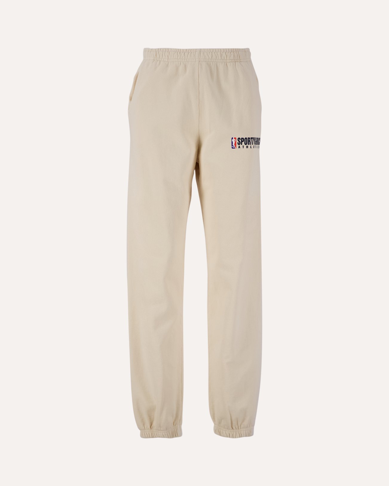 Sporty & Rich Team Logo Sweatpants Cream/Navy/Team Red CREAM 1