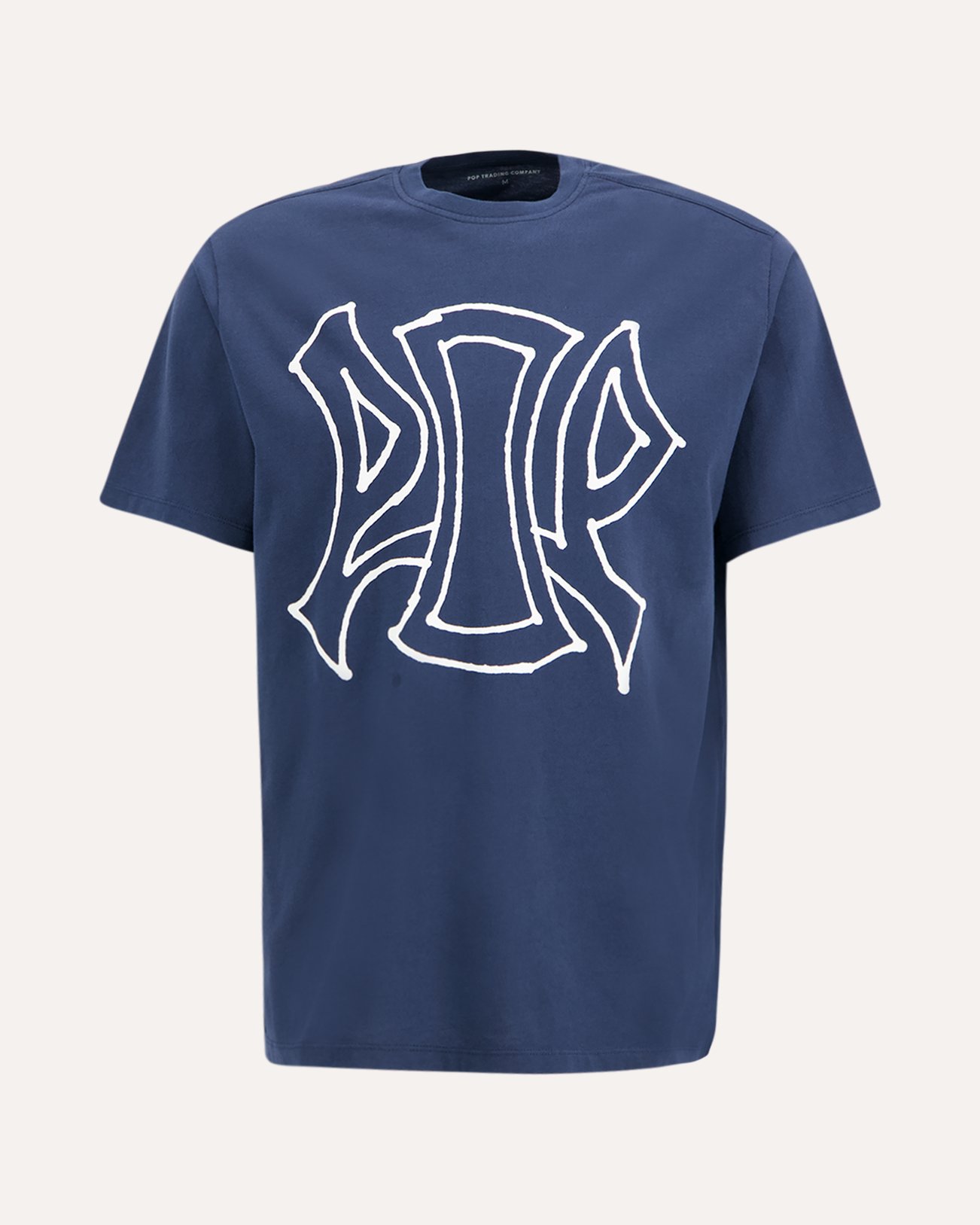 POP Trading Company Acid T-Shirt DONKERBLAUW 1