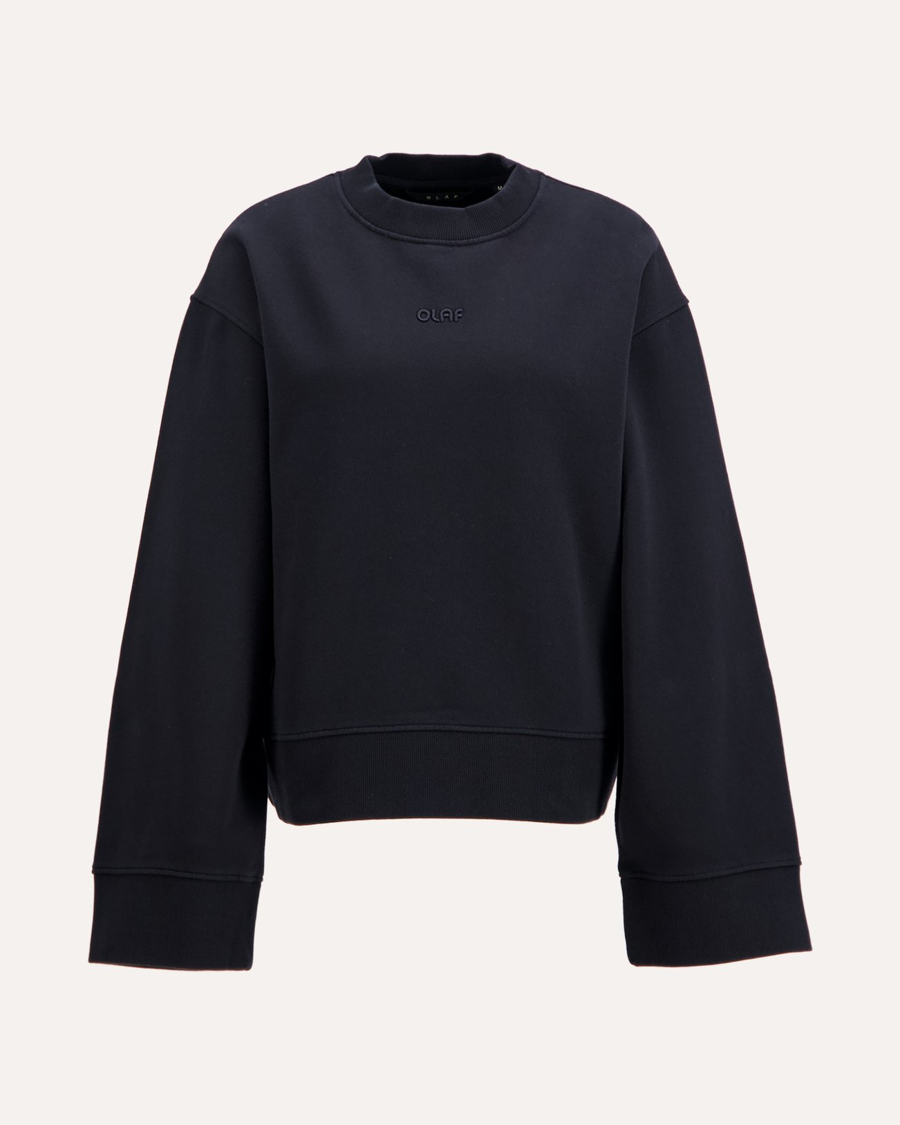 OLAF Wmn Retro Logo Crewneck ZWART 1