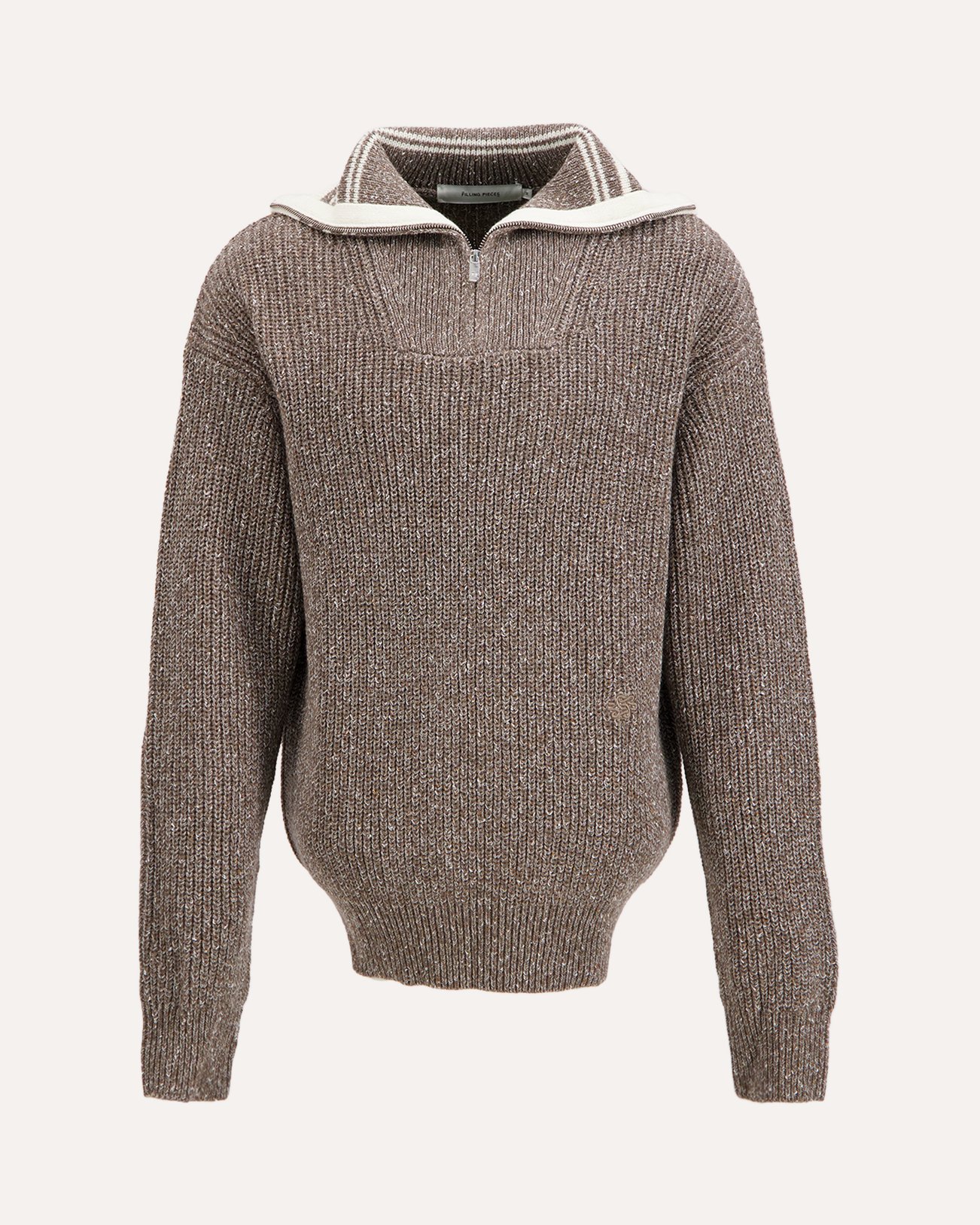 Filling Pieces Zip Knit Chunky Fisherman BRUIN 1