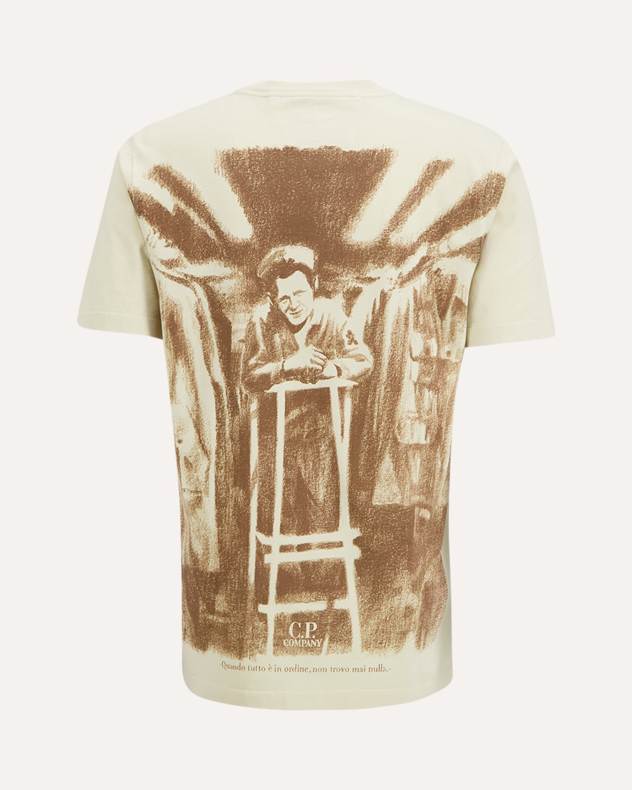 C.P. Company T-Shirt Met Backprint BEIGE 1