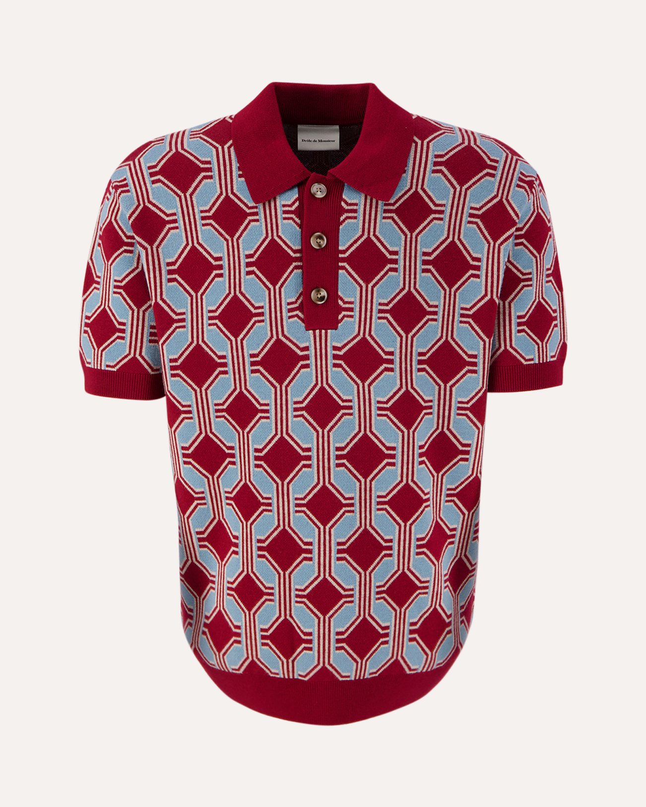 Drole de Monsieur La Maille Polo Géométrique ROOD 1