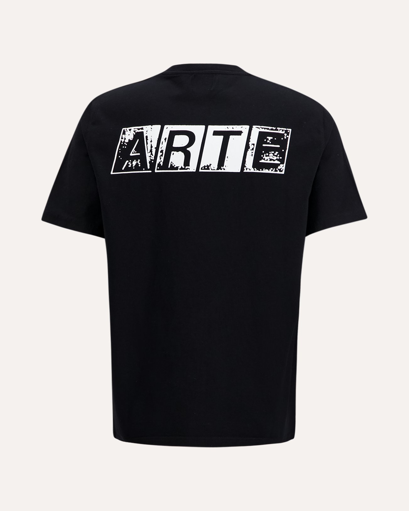 Arte Antwerp Faded Back Print T-Shirt ZWART 1