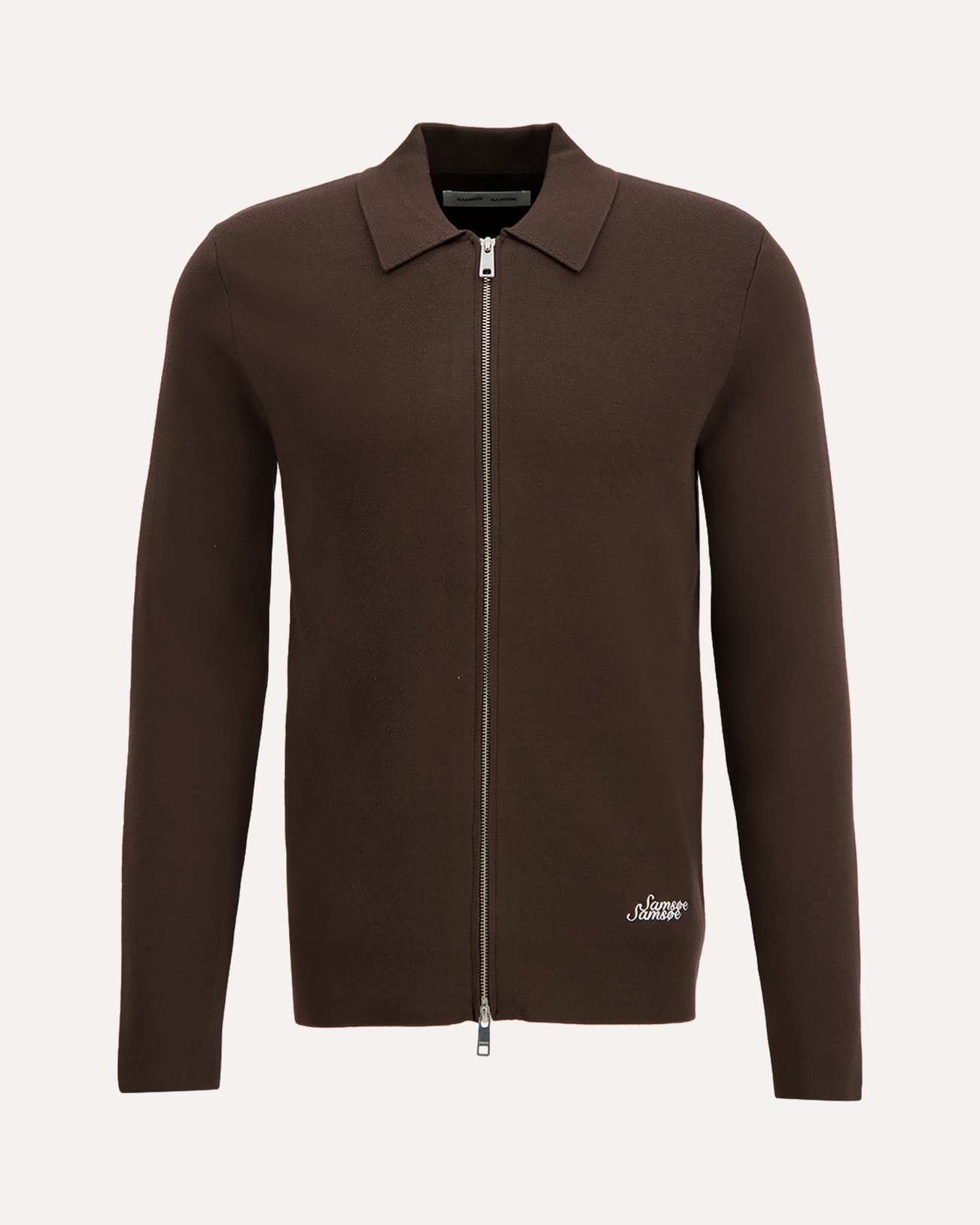 Samsøe Samsøe Samatt Zip Polo 15825 DONKERBRUIN 1