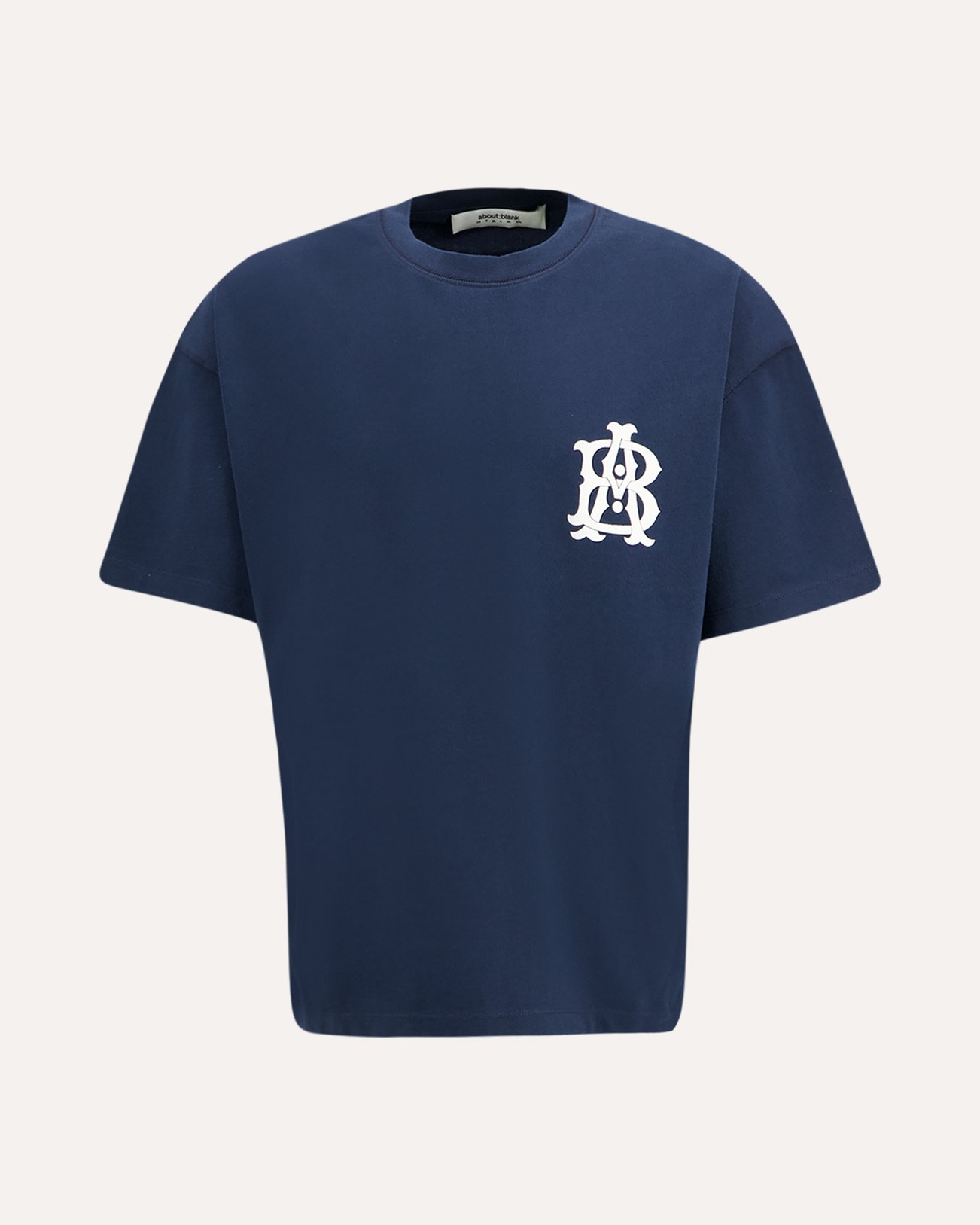 about:blank Monogram T Shirt DONKERBLAUW 1