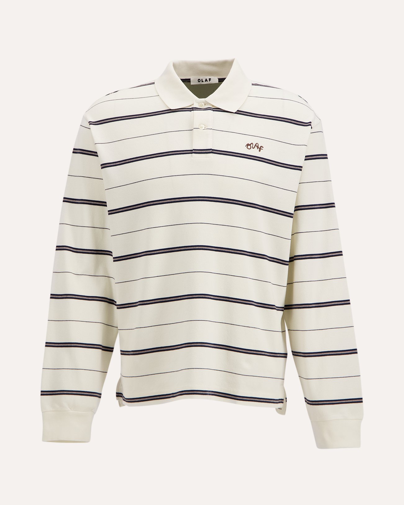 OLAF Striped Signature Ls Polo WIT 1
