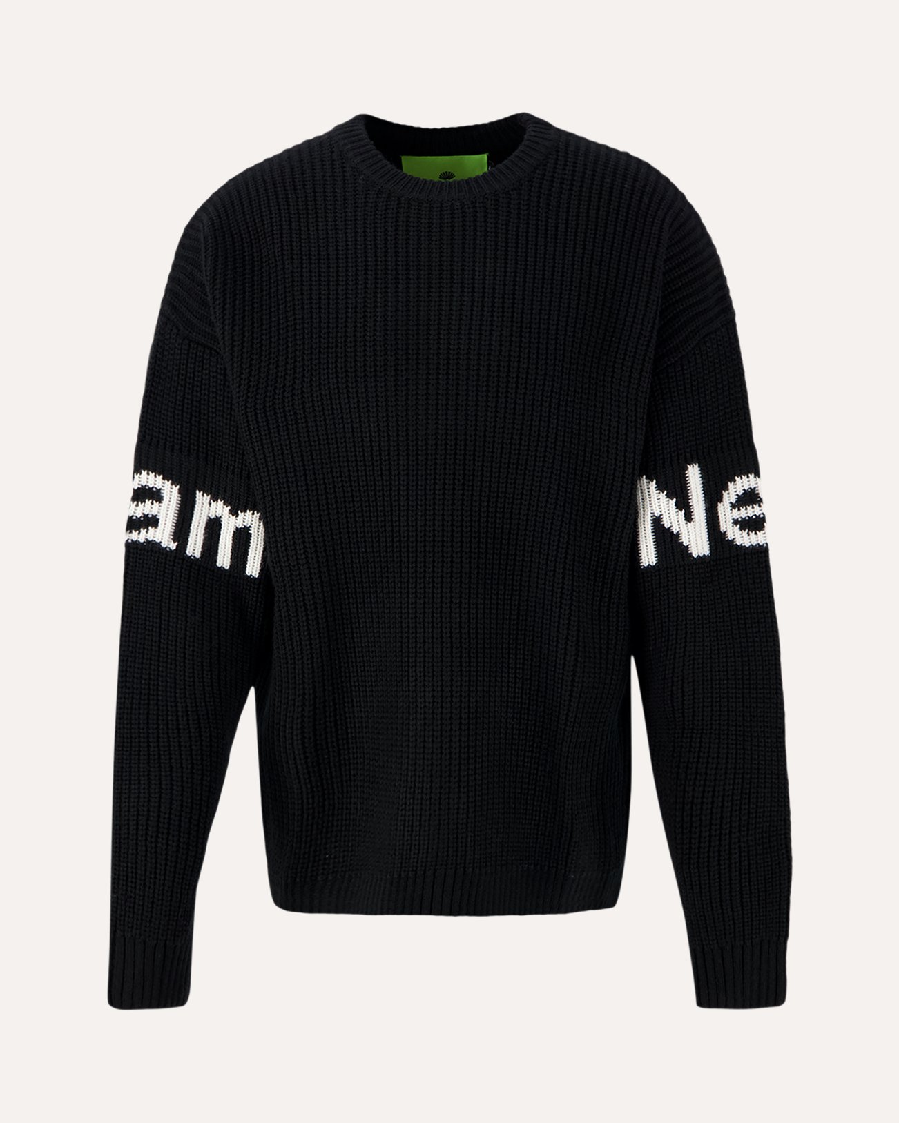 New Amsterdam Surf Association Name Crew Knit Black ZWART 1