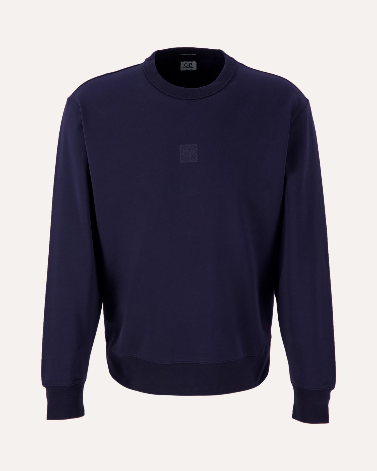 C.P. Company Metropolis Metropolis Series Stretch Fleece Crew Neck Logo Sweatshirt DONKERBLAUW 1