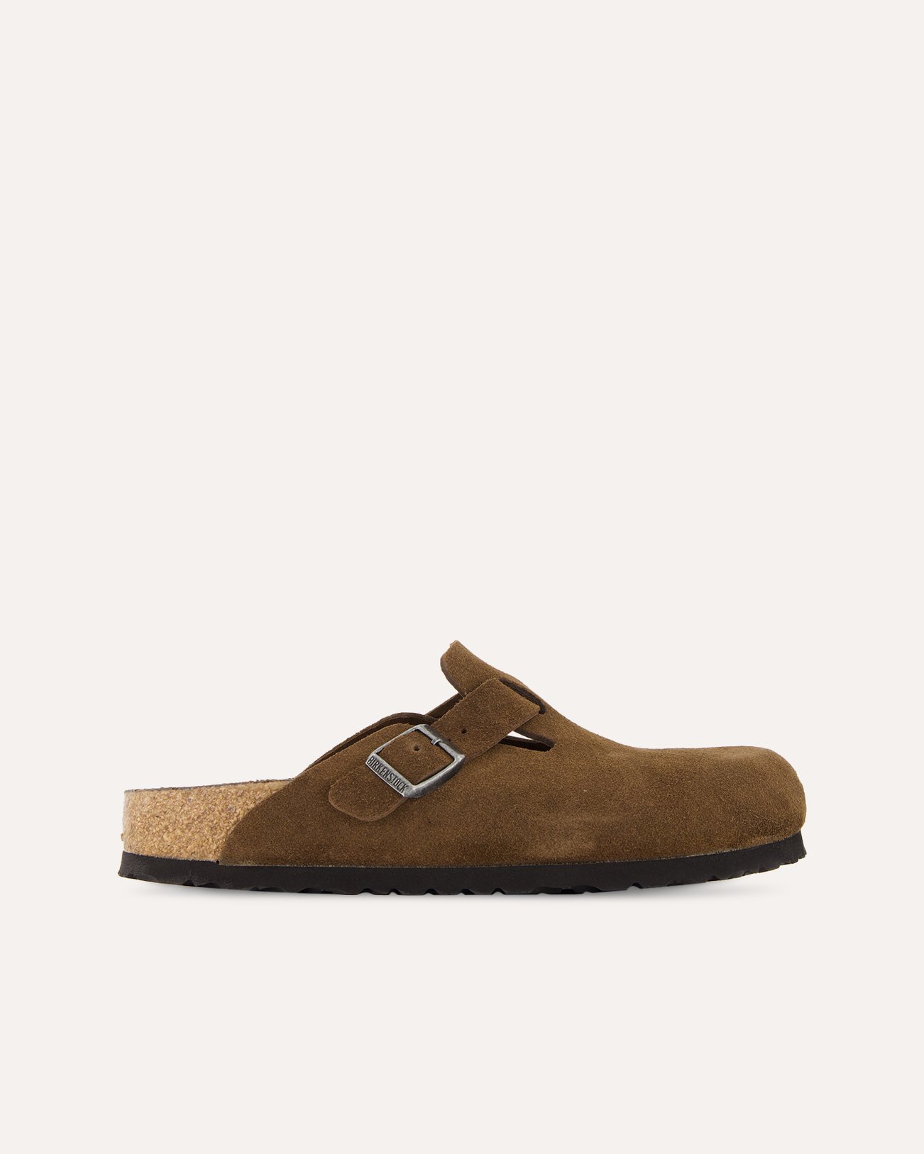 Birkenstock Boston Soft Footbed Suede Leather DONKERBRUIN 1