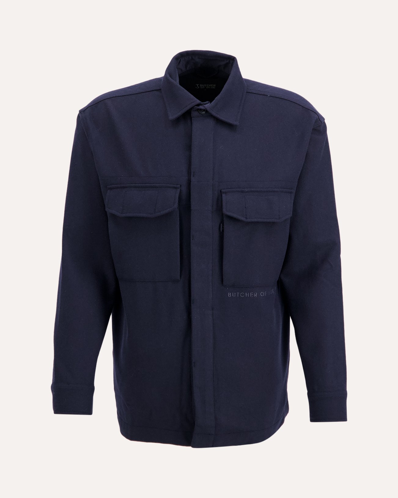 Butcher of Blue Dan Wool Overshirt BLAUW 1