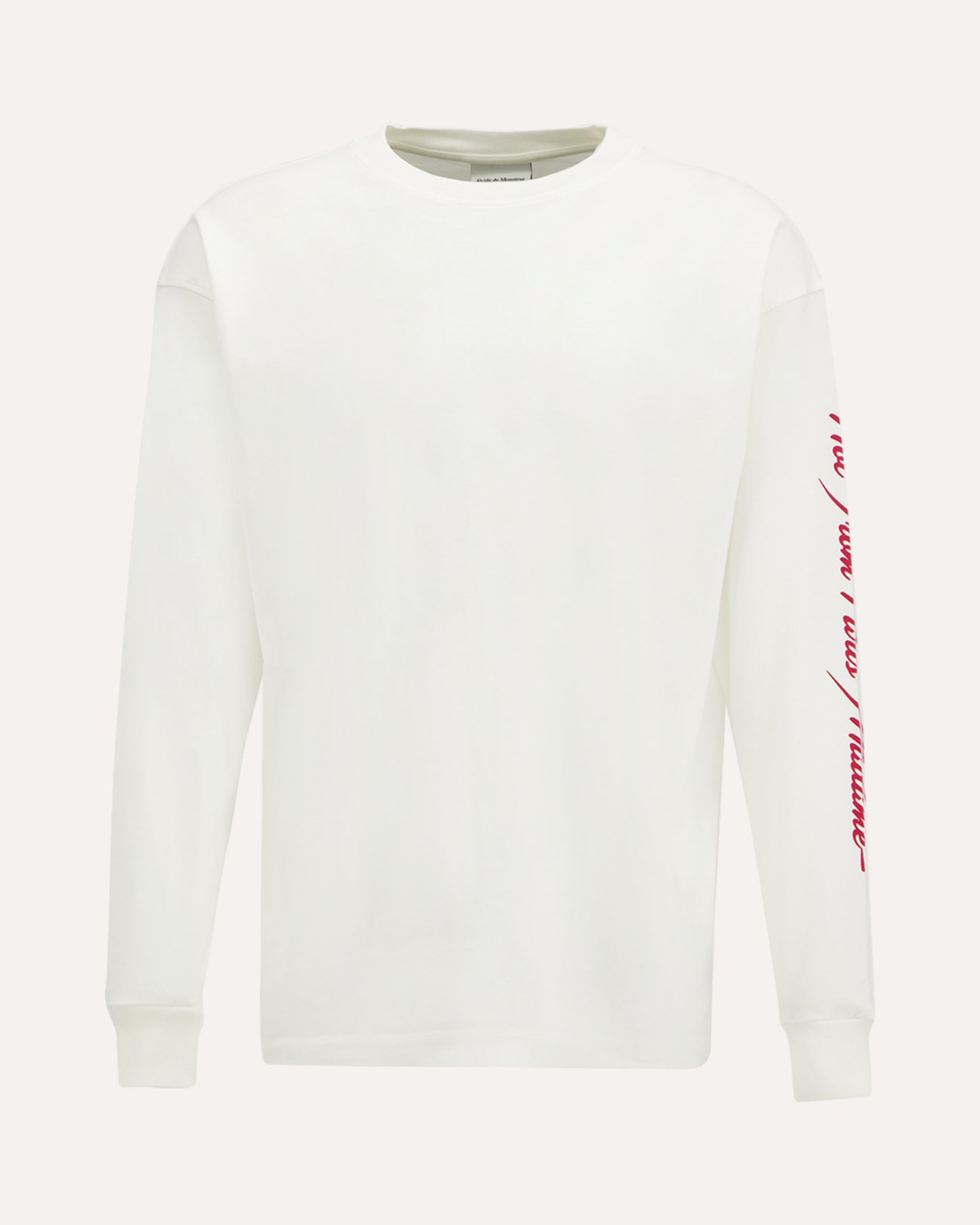 Drole de Monsieur Slogan Longsleeve T-Shirt ROOD 1