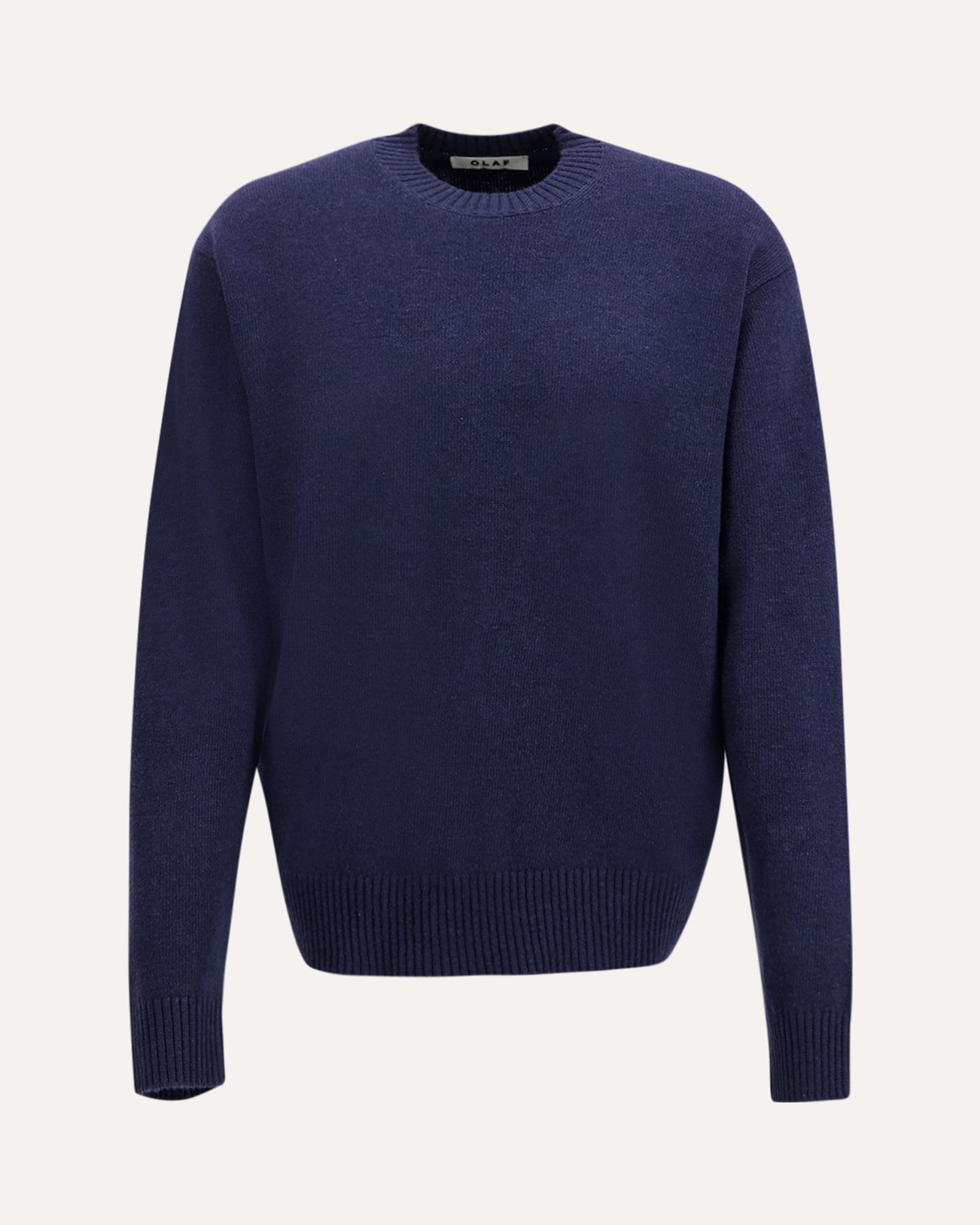 OLAF Essential Knitted Crewneck BLAUW 1