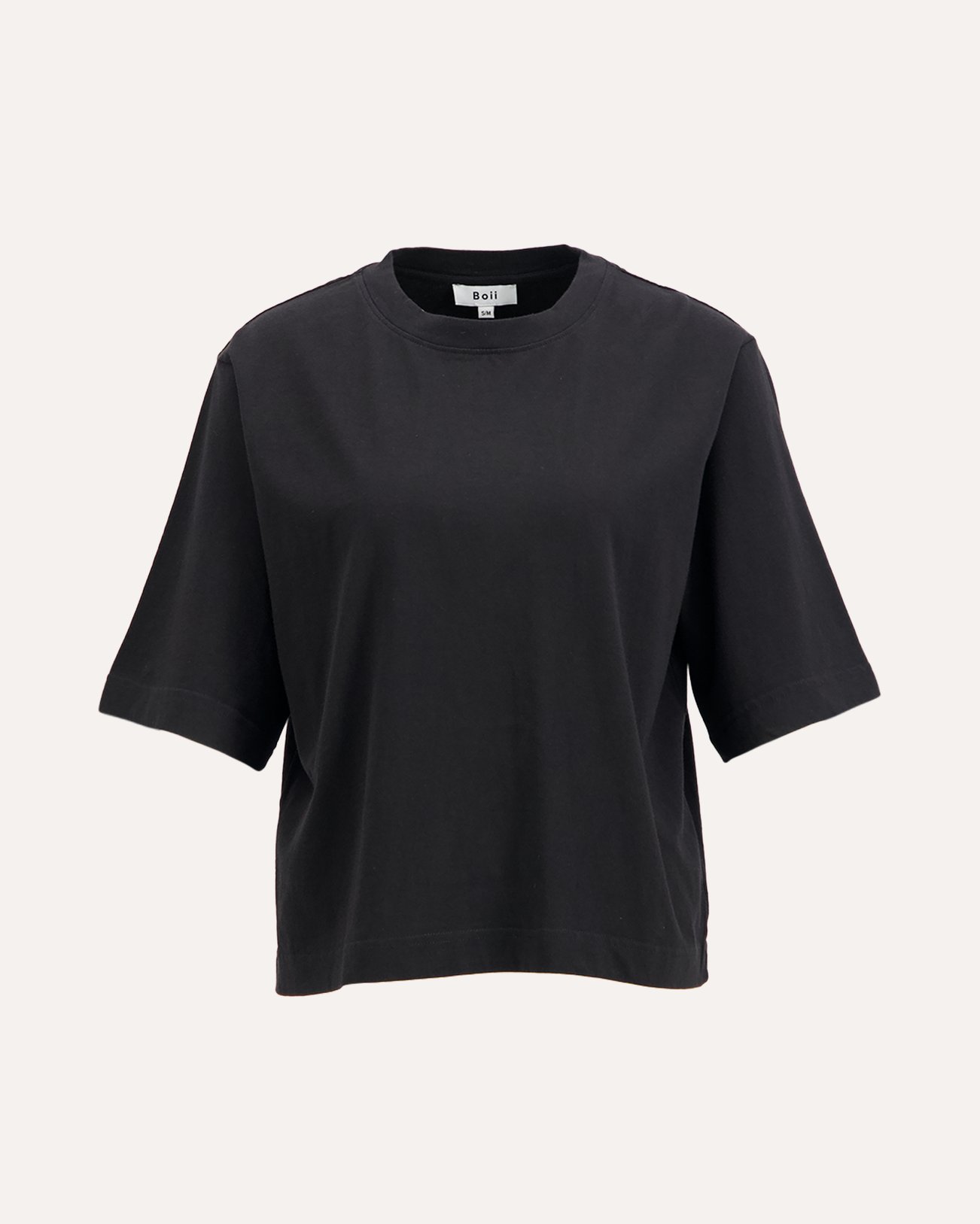 Boii Studios Stampe O Neck Tee Boxy ZWART 1