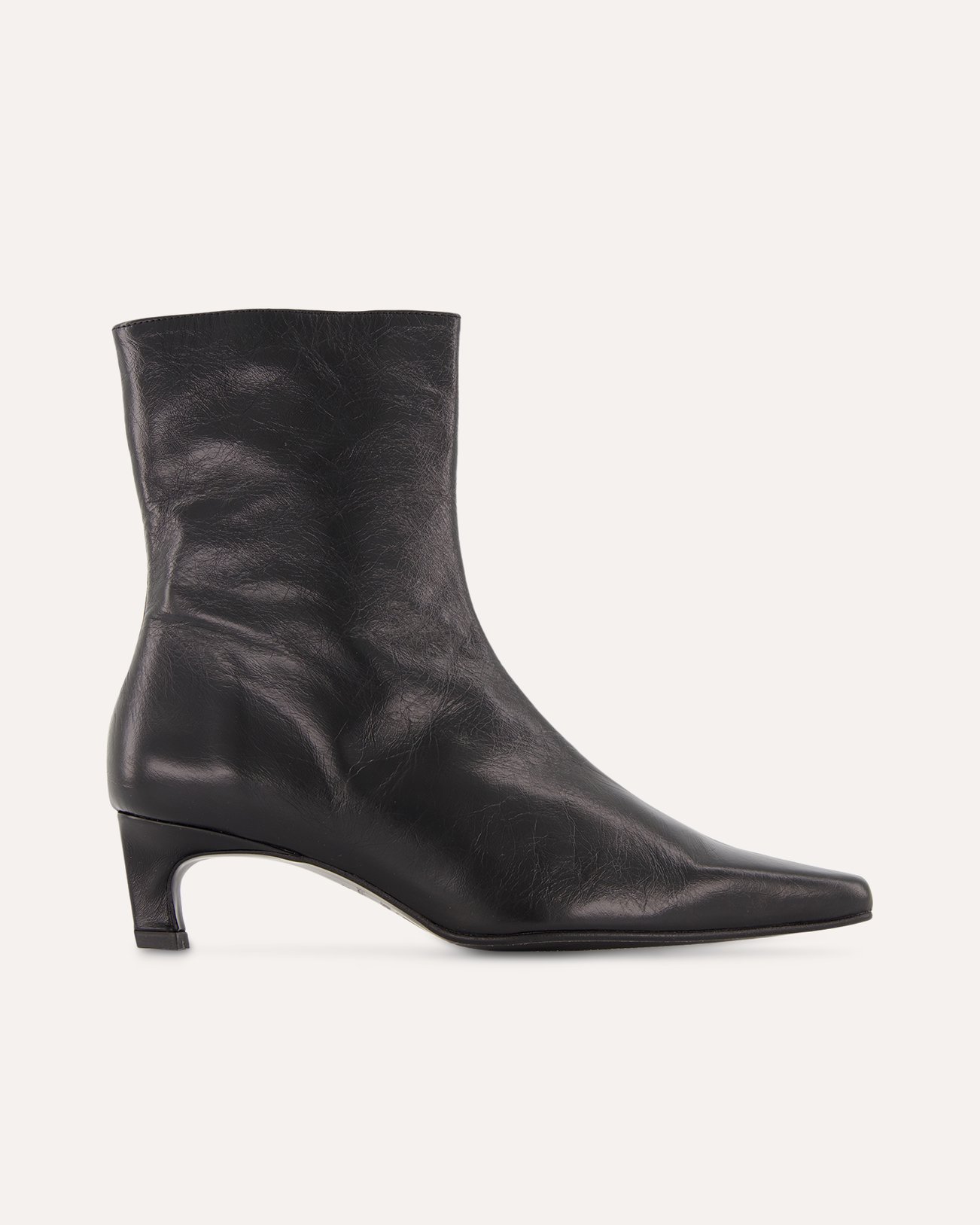Alohas Ambar Rift Black Leather Ankle Boots ZWART 1