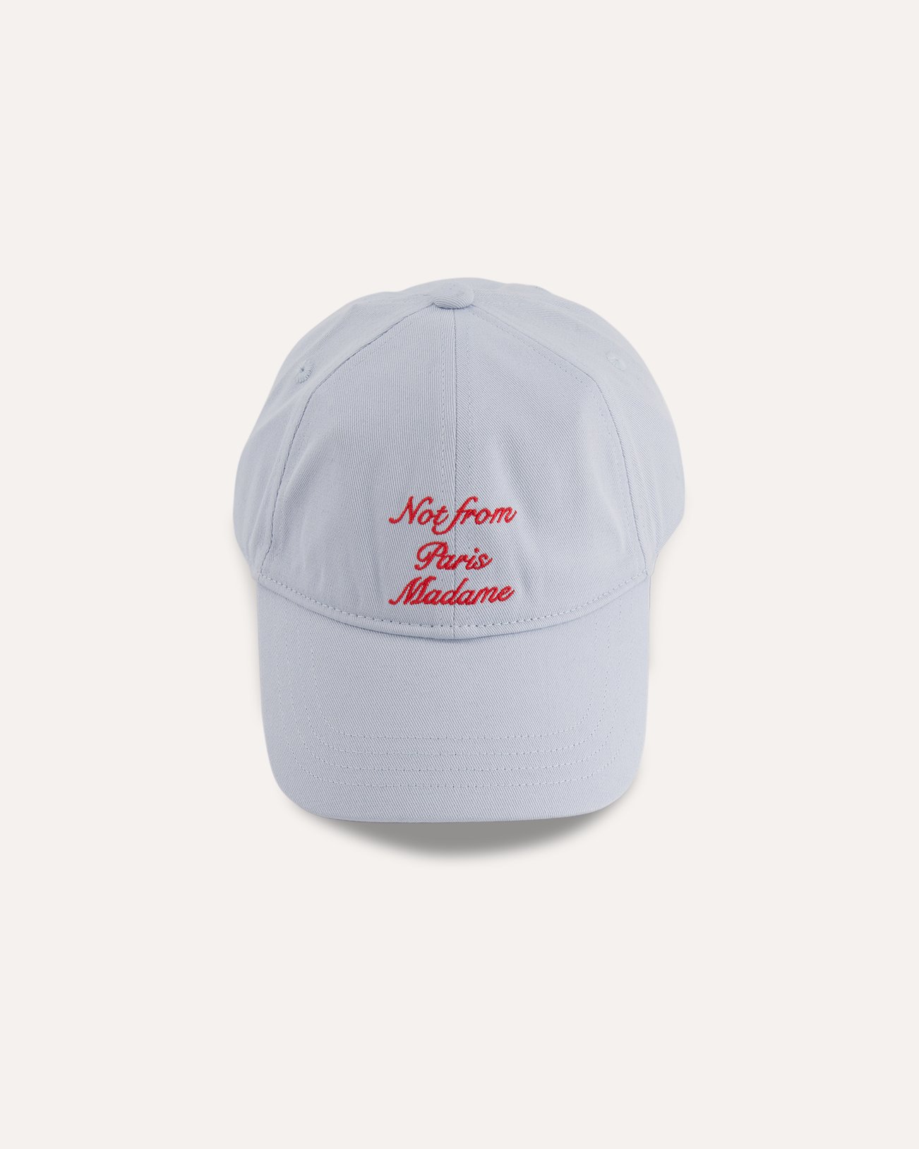 Drole de Monsieur Casquette Slogan Calligraphy LICHTBLAUW 1