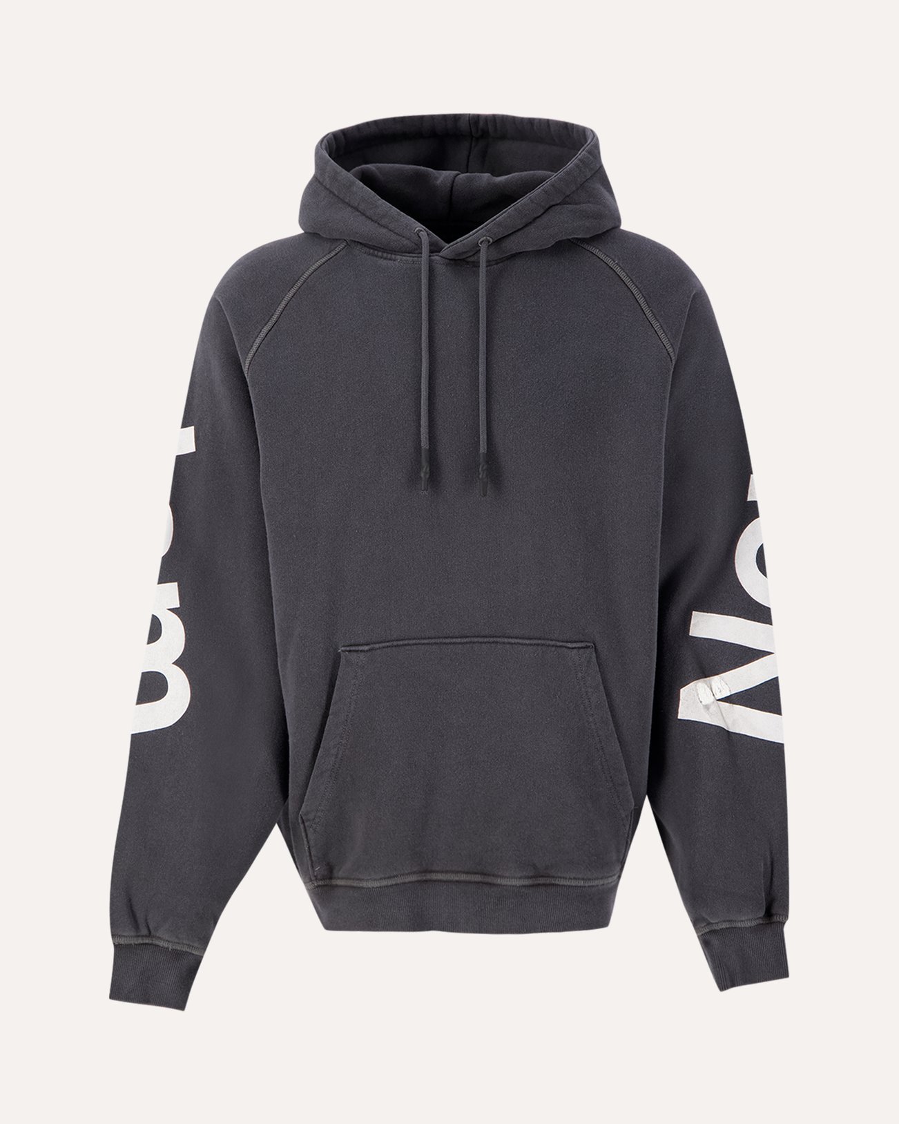 New Amsterdam Surf Association Logo Line Hoodie Anthracite GRIJS 1