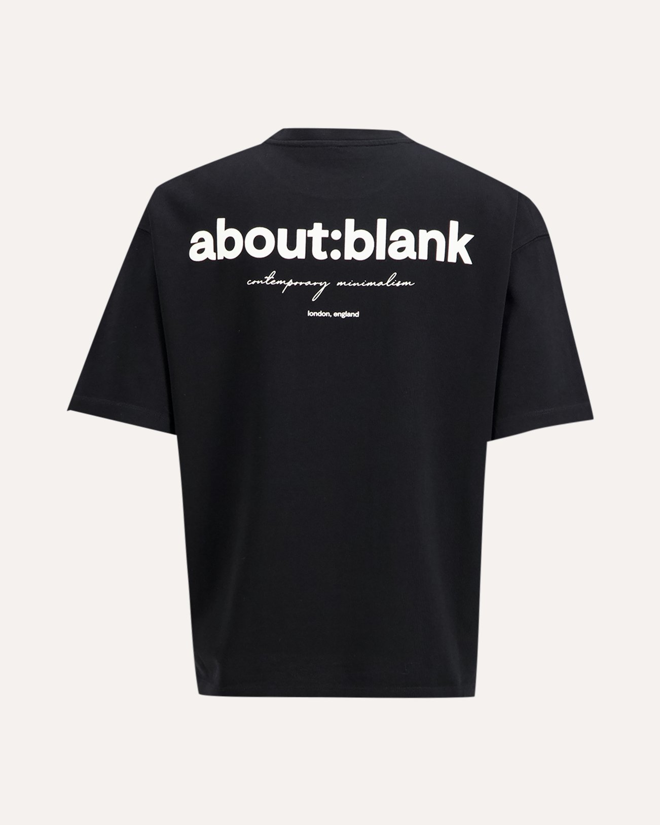 about:blank Box T Shirt ZWART 1
