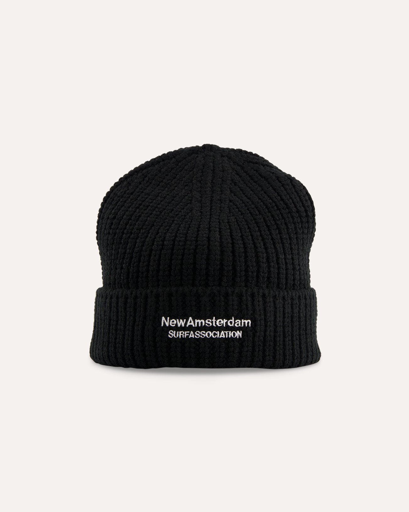 New Amsterdam Surf Association Reversible Logo Beanie ZWART 1