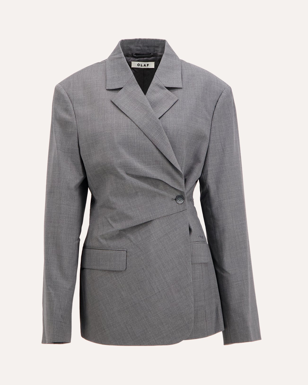 OLAF Wool Asymetric Blazer GRIJS 1