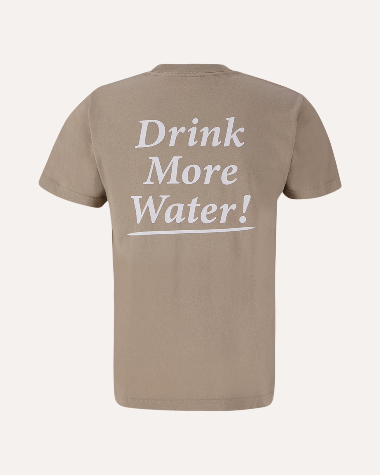 Sporty & Rich Drink More Water T-Shirt Elephant/White TAUPE 1