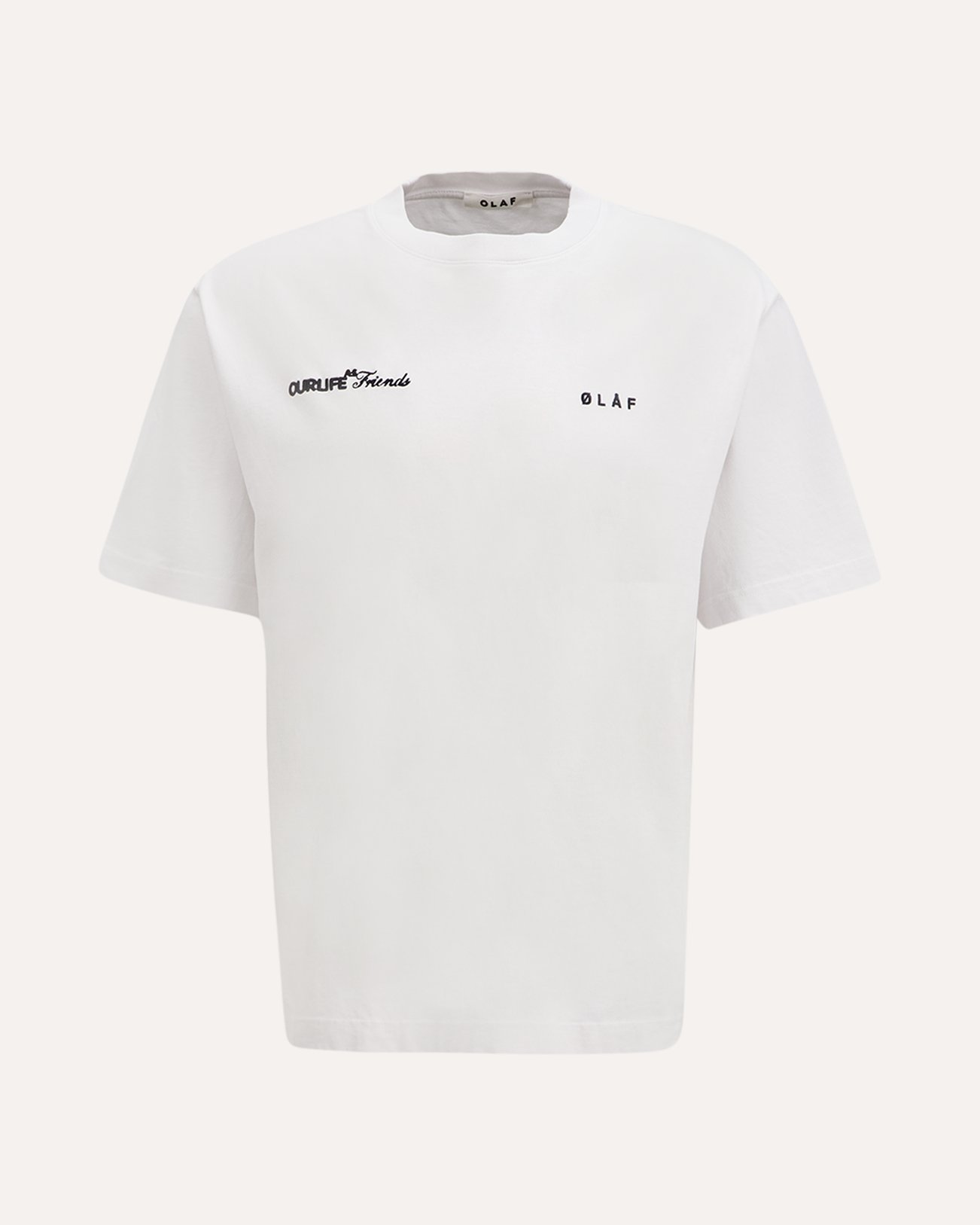 OLAF Script Friends Boxy Tee WIT 1