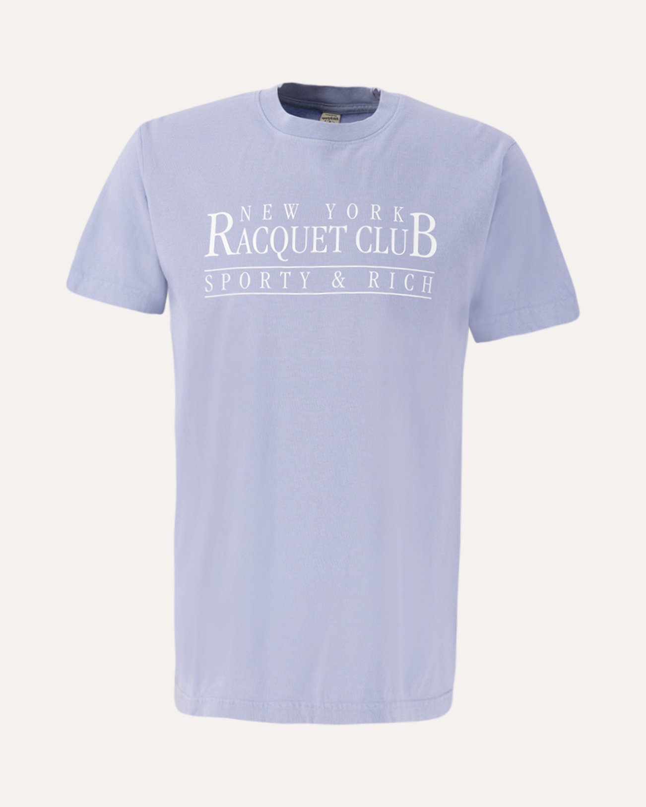 Sporty & Rich Ny Racquet Club T Shirt LICHTBLAUW 1