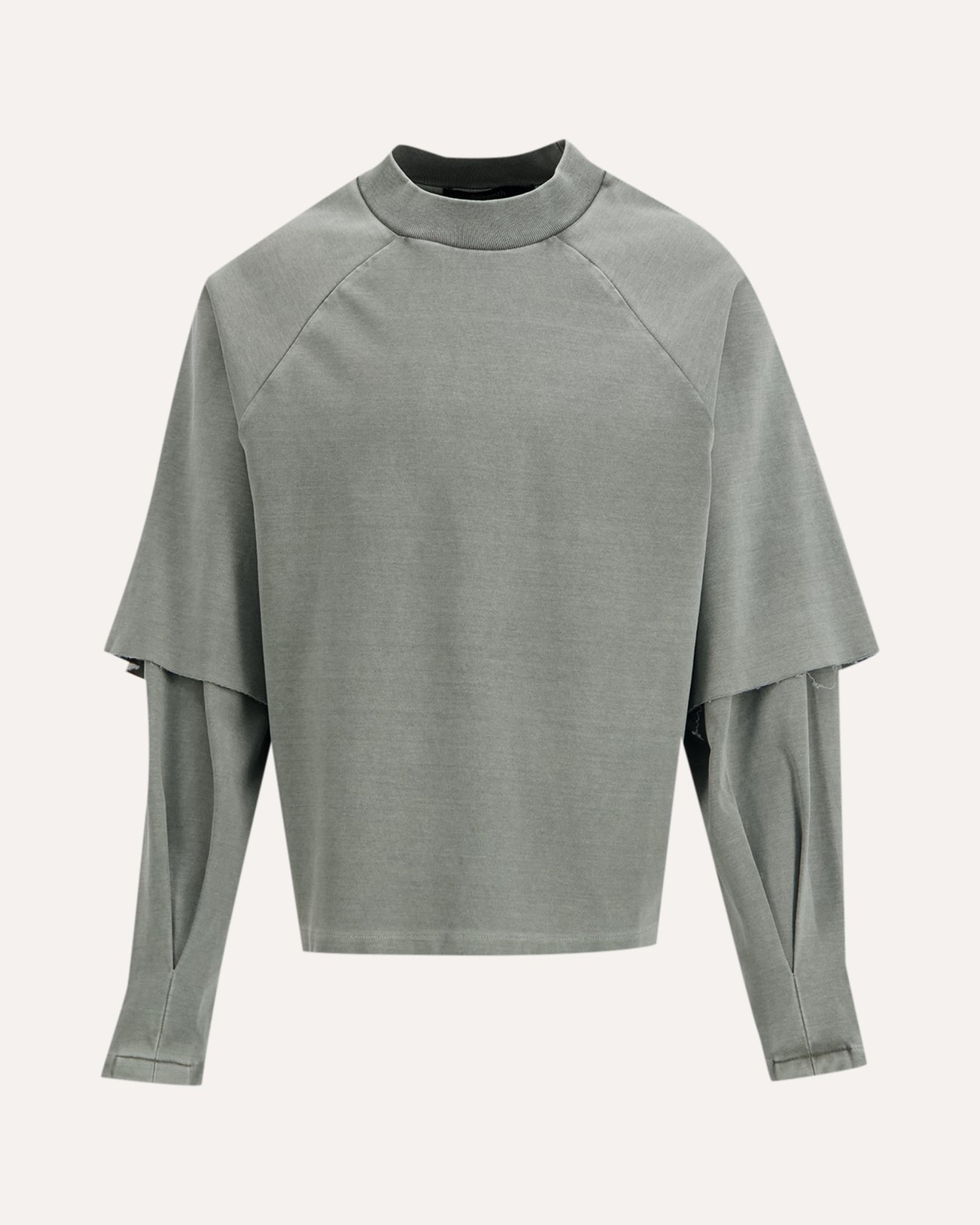 Seventh Raglan Layered Longsleeve Tee GRIJS 1