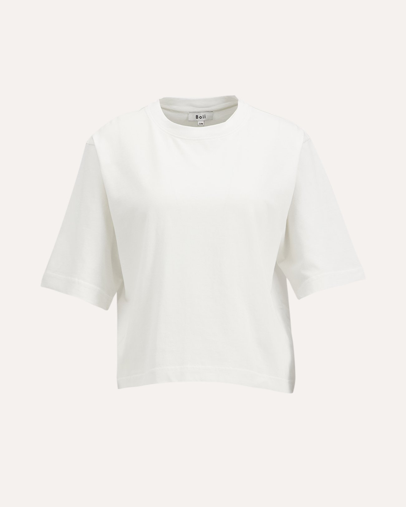 Boii Studios Stampe O Neck Tee Boxy WIT 1