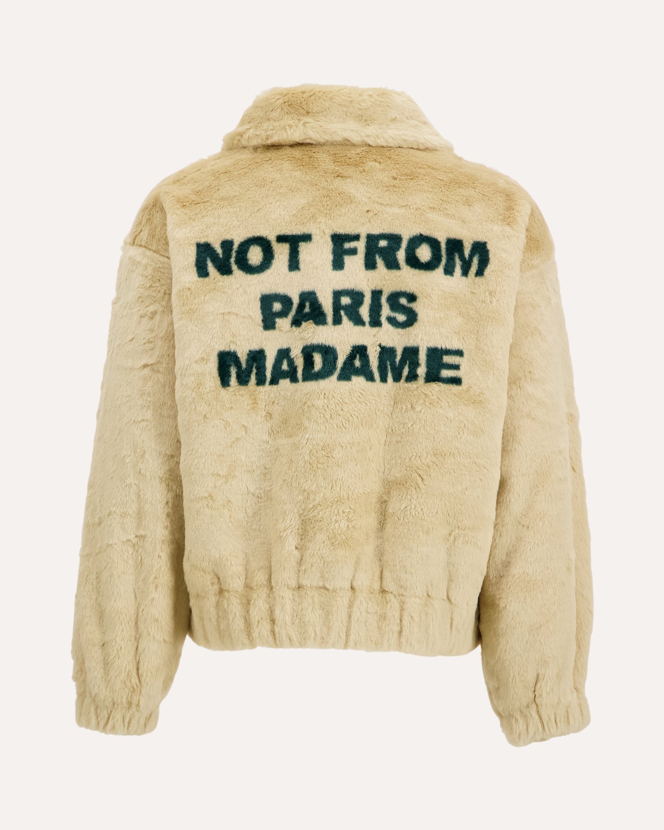 Drole de Monsieur La Fausse Fourrure Slogan BEIGE 1
