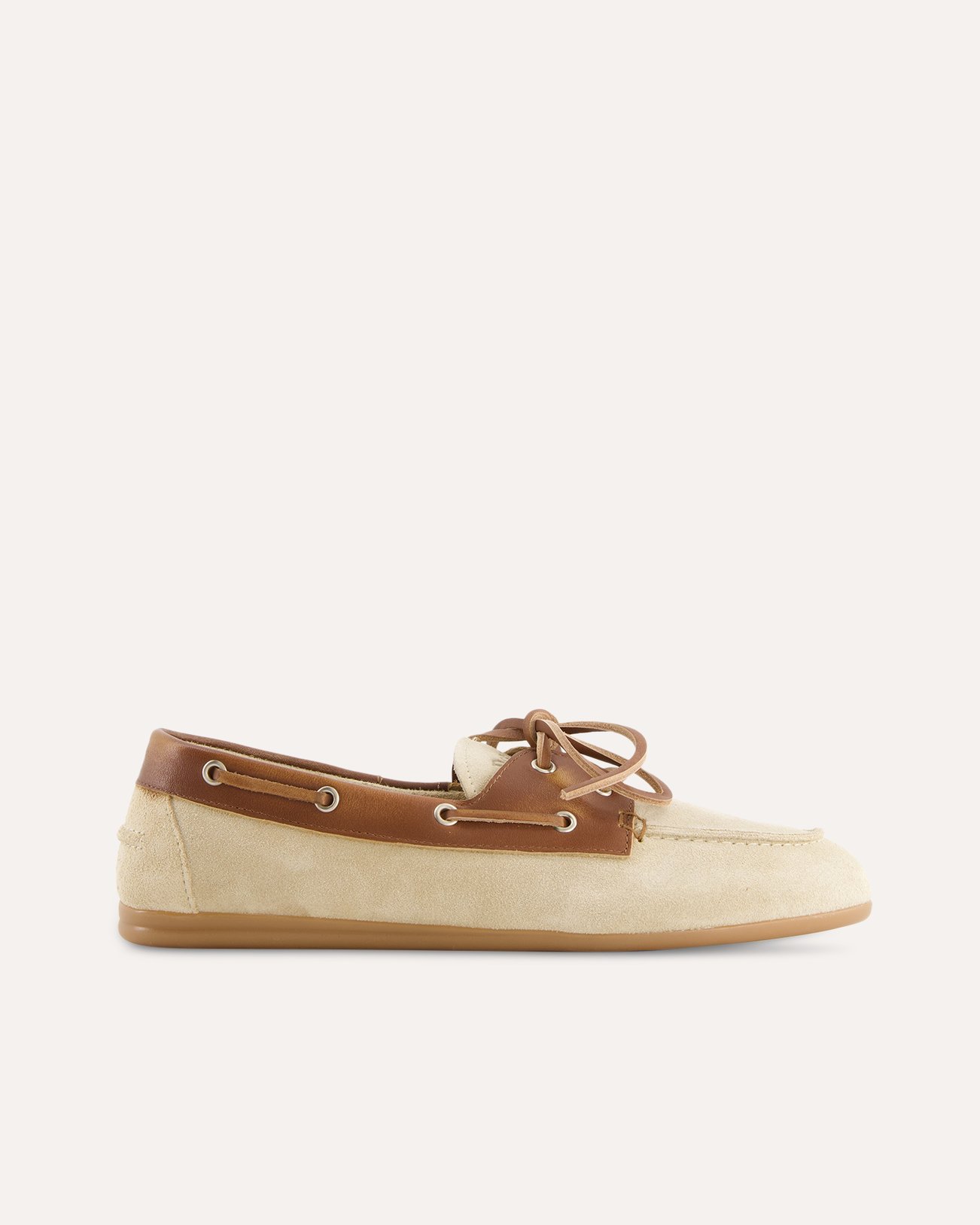 Posa Boat Loafer Brushed - Suede/ Leather BRUIN 1
