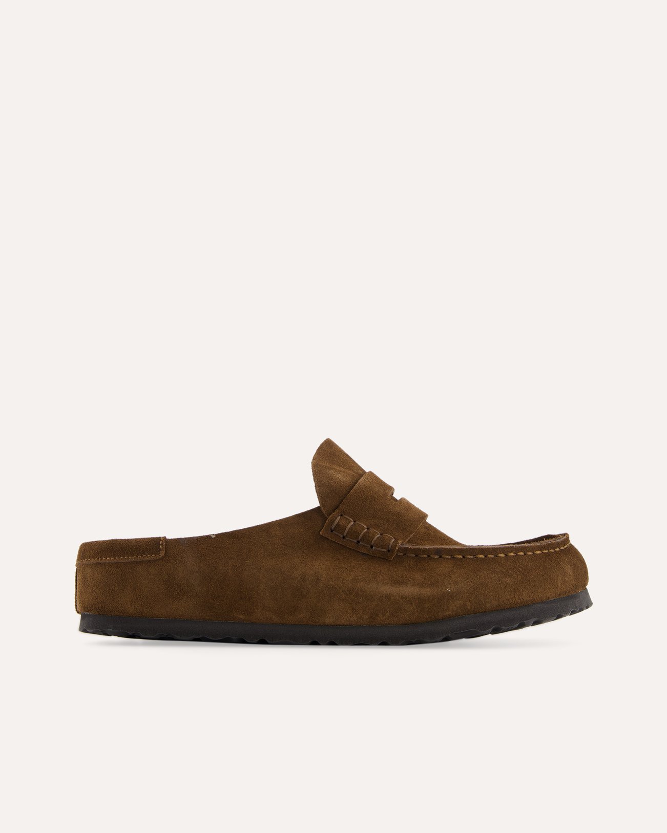 Birkenstock Naples Wrapped Suede Leather Narrow DONKERBRUIN 1