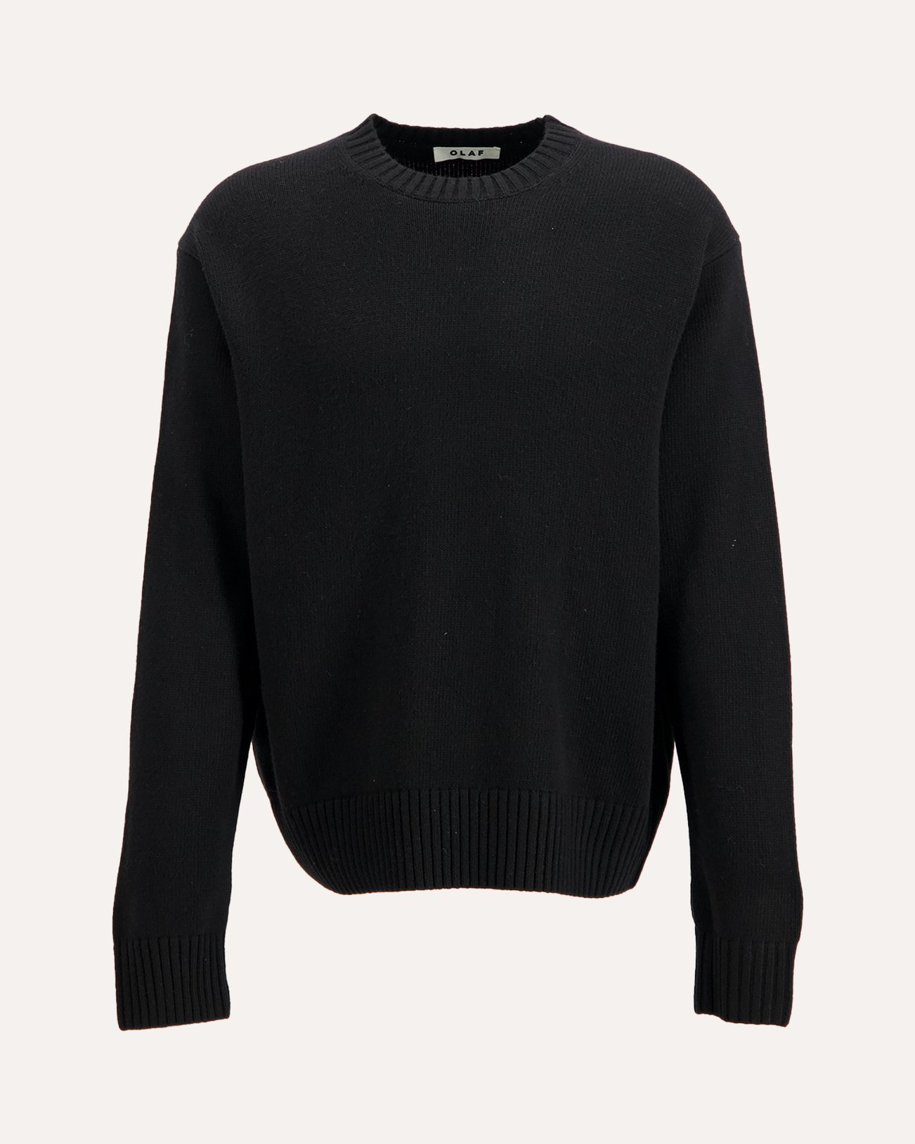OLAF Essential Knitted Crewneck ZWART 1