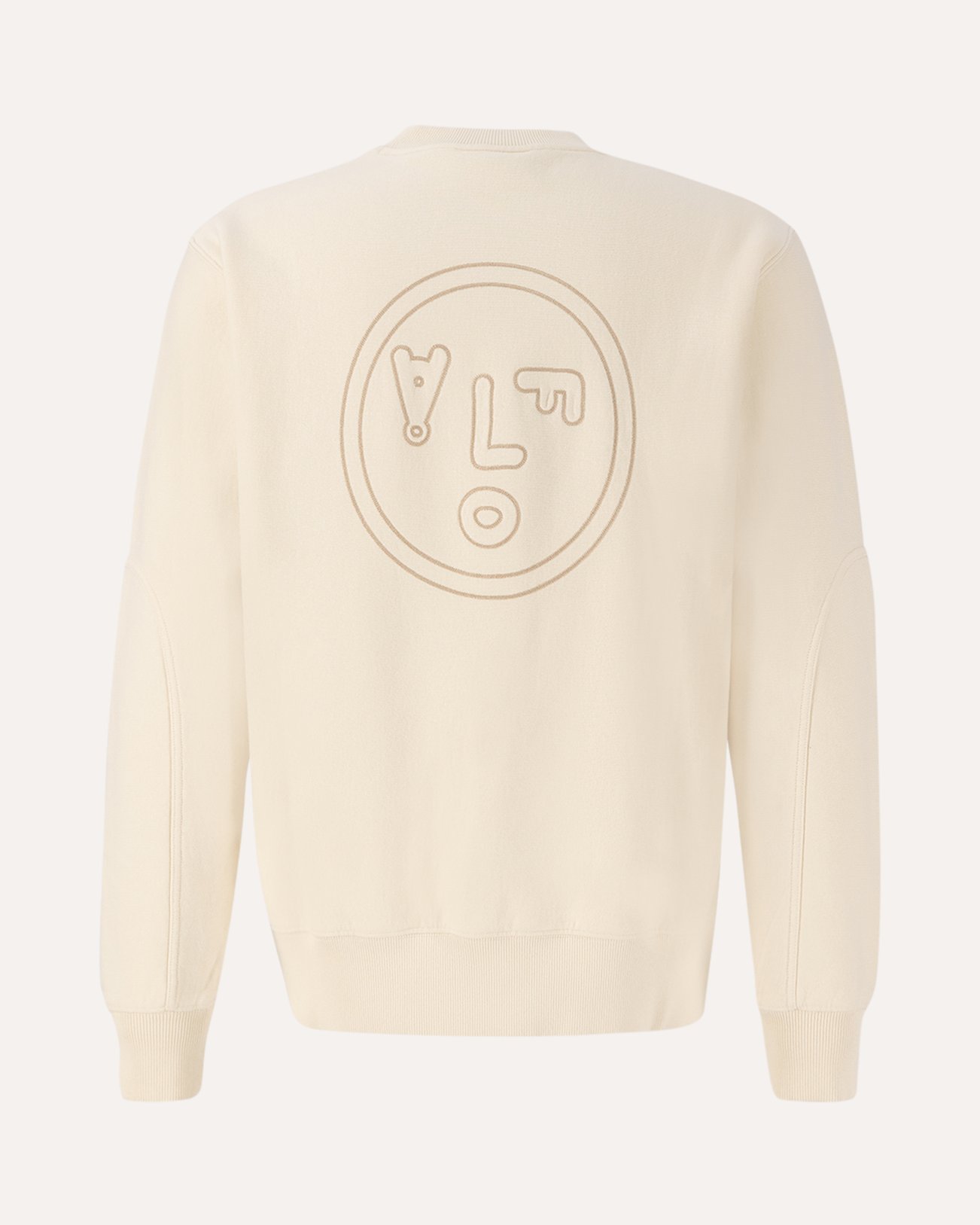 Olaf Hussein Face Chainstitch Crewneck OFFWHITE 1