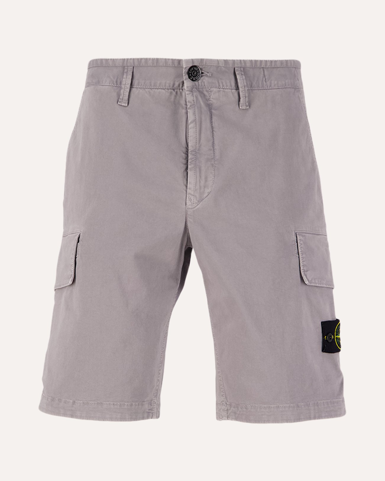 Stone Island L1204 Organic Cotton Stretch Broken Twil Garment Dyed 'Old' Effect Bermuda Shorts BEIGE 1