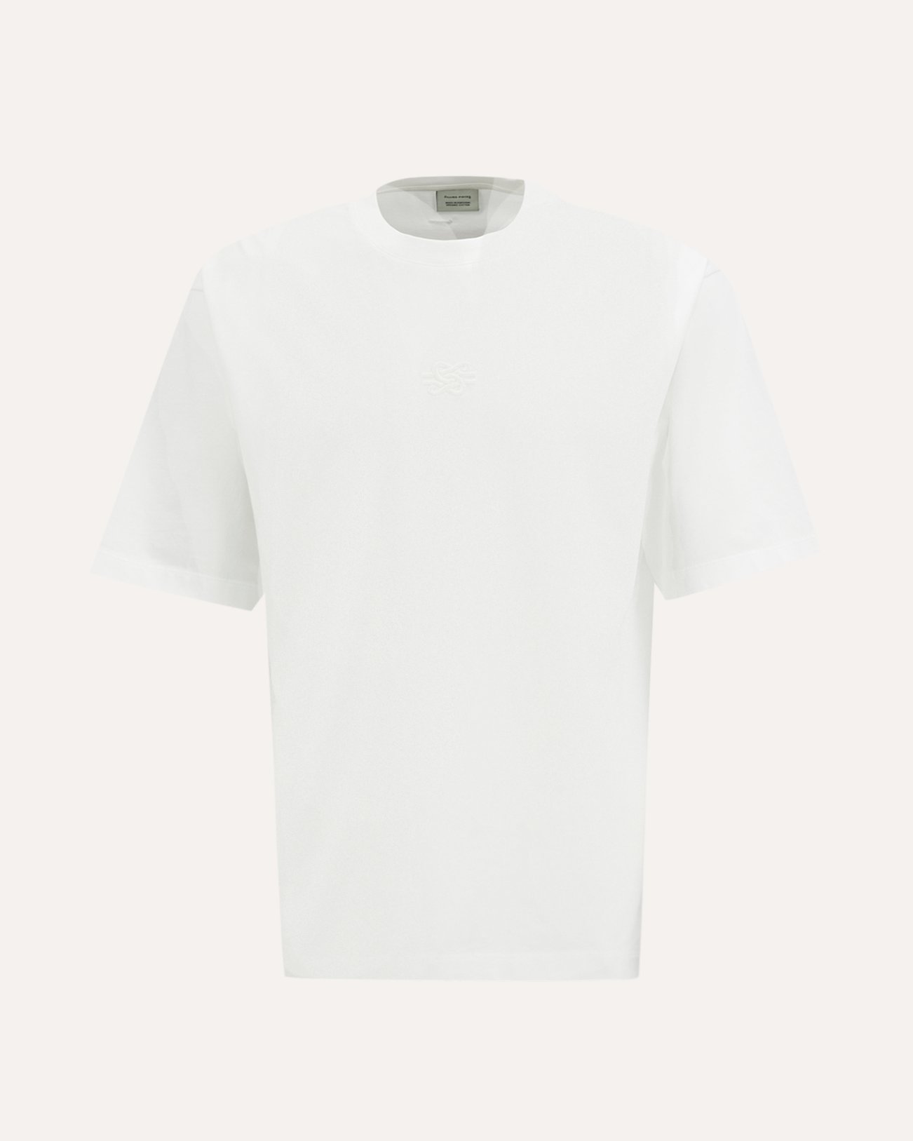 Filling Pieces T-Shirt Boxy Embroidered WIT 1