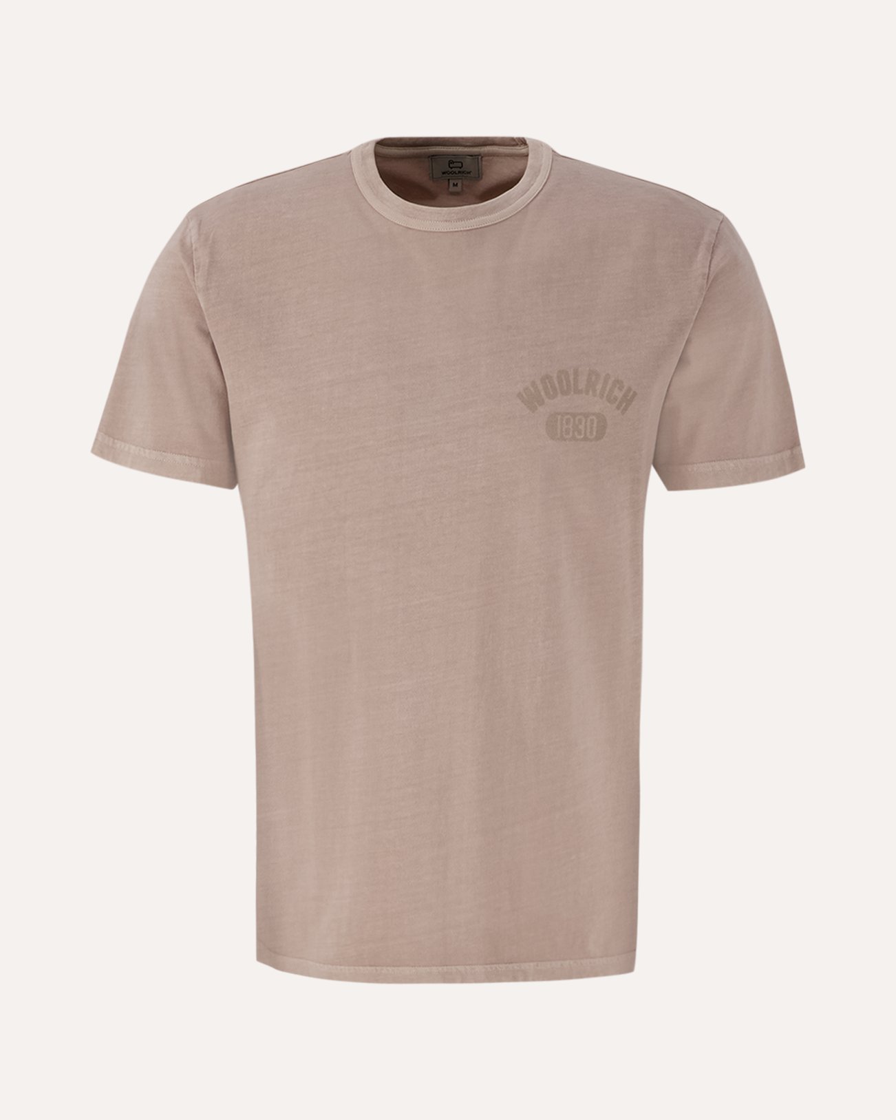 Woolrich Garment Dyed Logo T-Shirt BRUIN 1