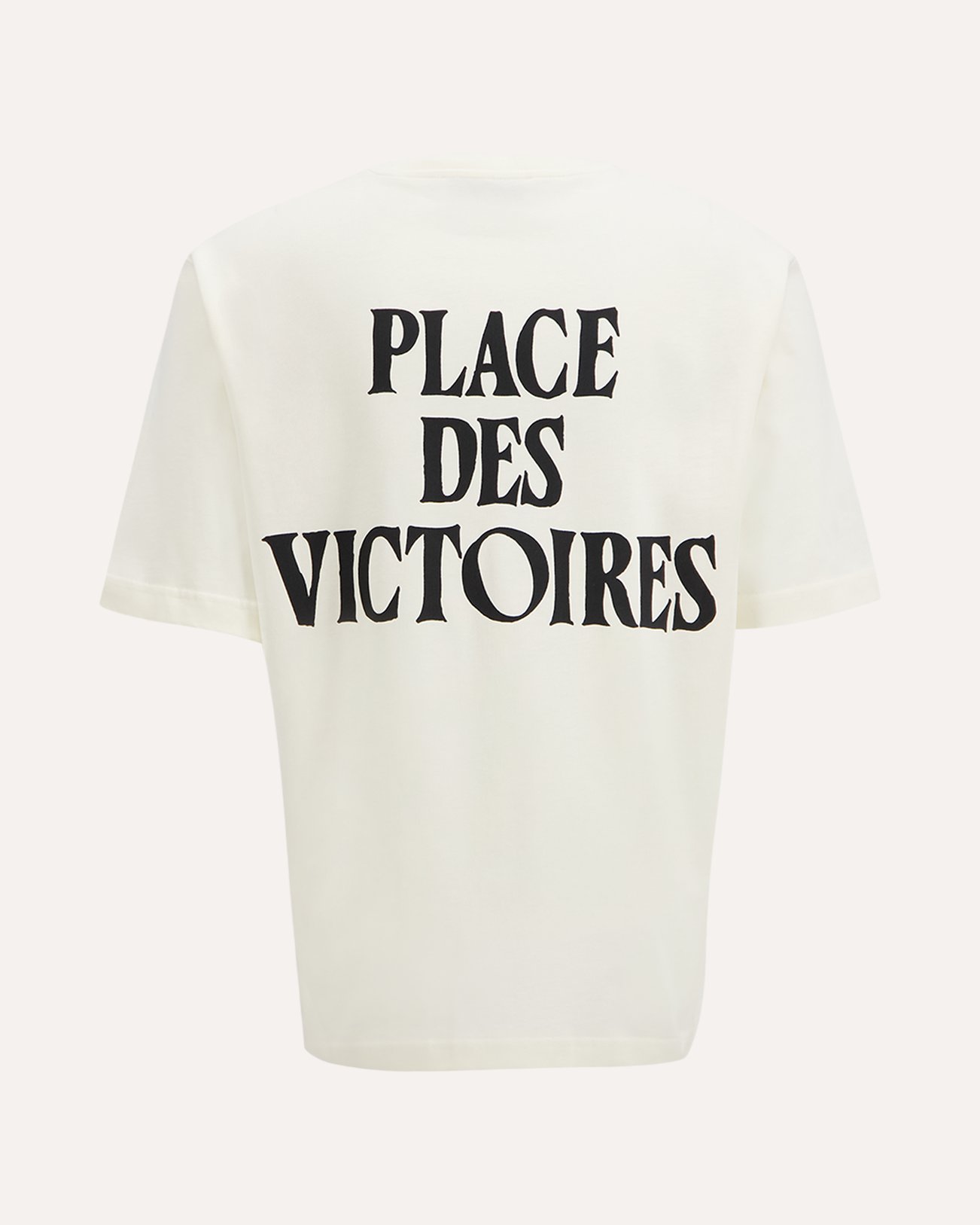 AMI Paris Teeshirt Adc Manches Courtes Boxy Fit Avec Print Signature Dans Le Dos CREME 1