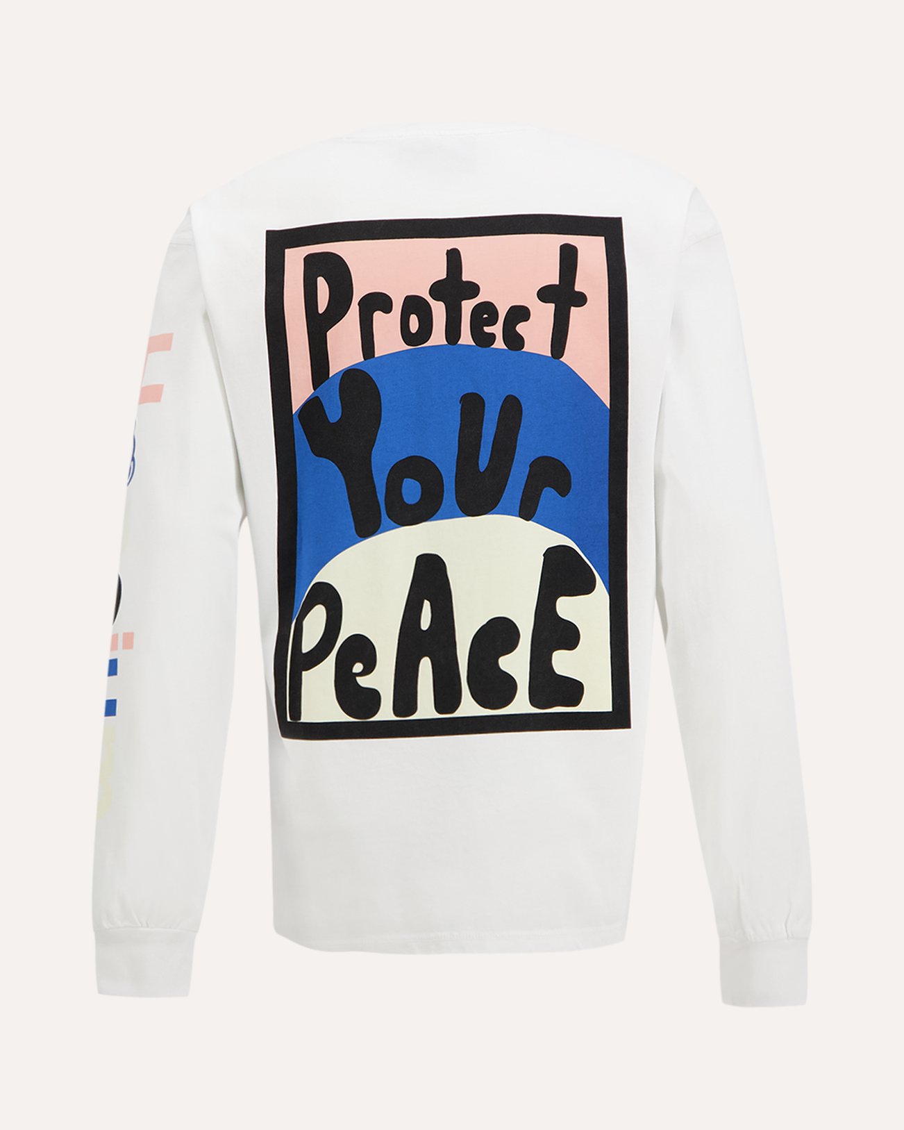 Hopeium Protect Your Peace Tee L/S WIT 1