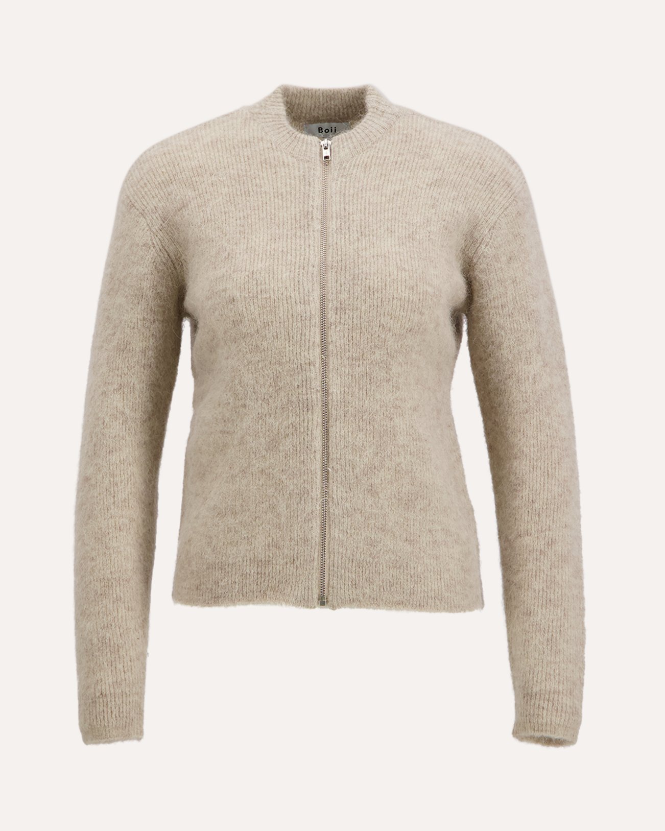Boii Studios Milla Zipper Knit BEIGE 1