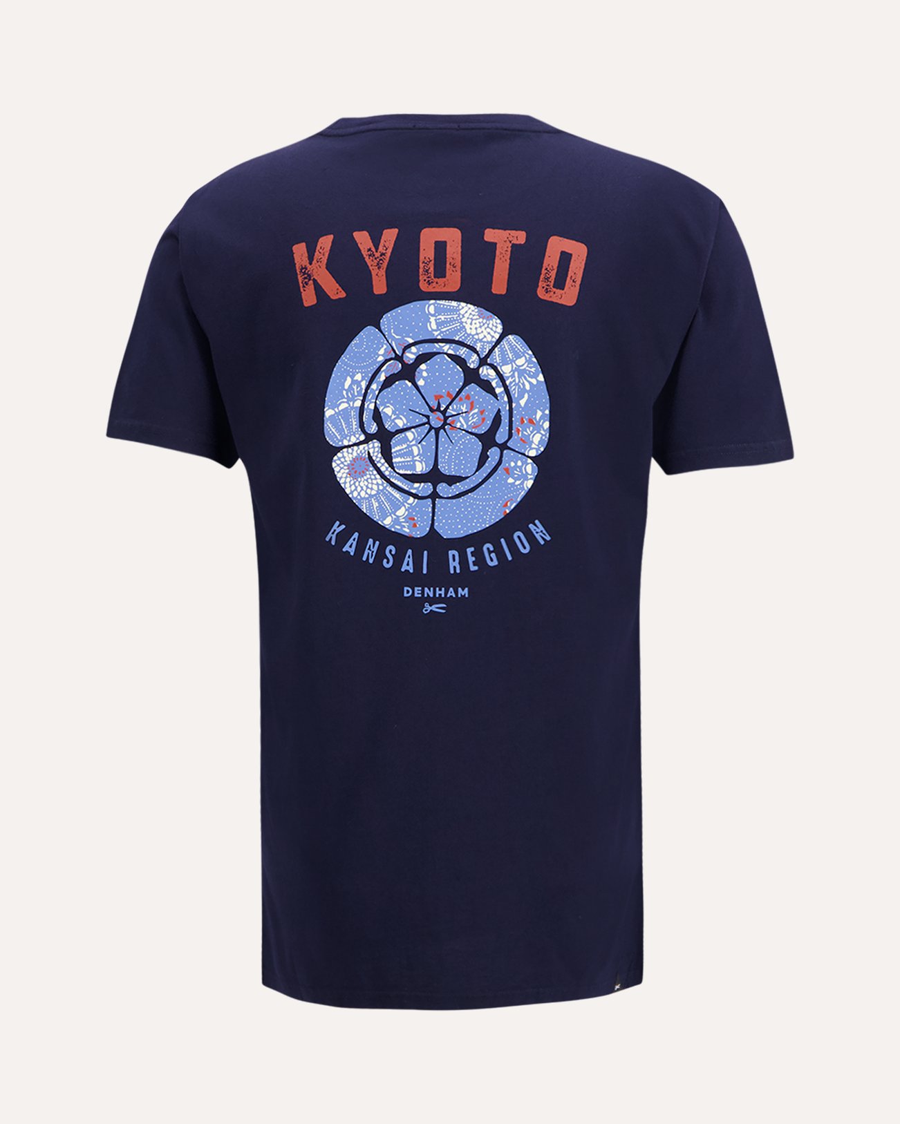 Denham Kyoto Graphic Tee Lwj DONKERBLAUW 1