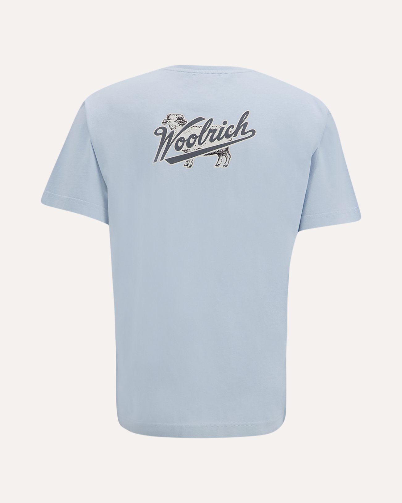 Woolrich Cotton Graphic T-Shirt LICHTBLAUW 1