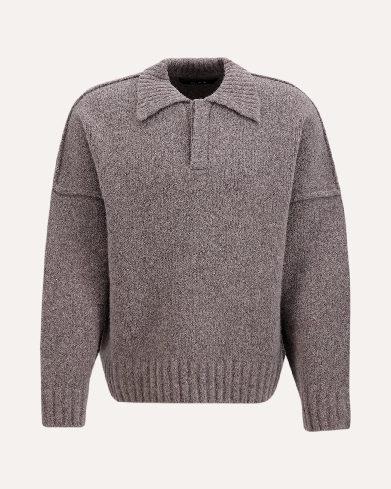 Seventh Wool Knit Polo Sweater LICHTBRUIN 1