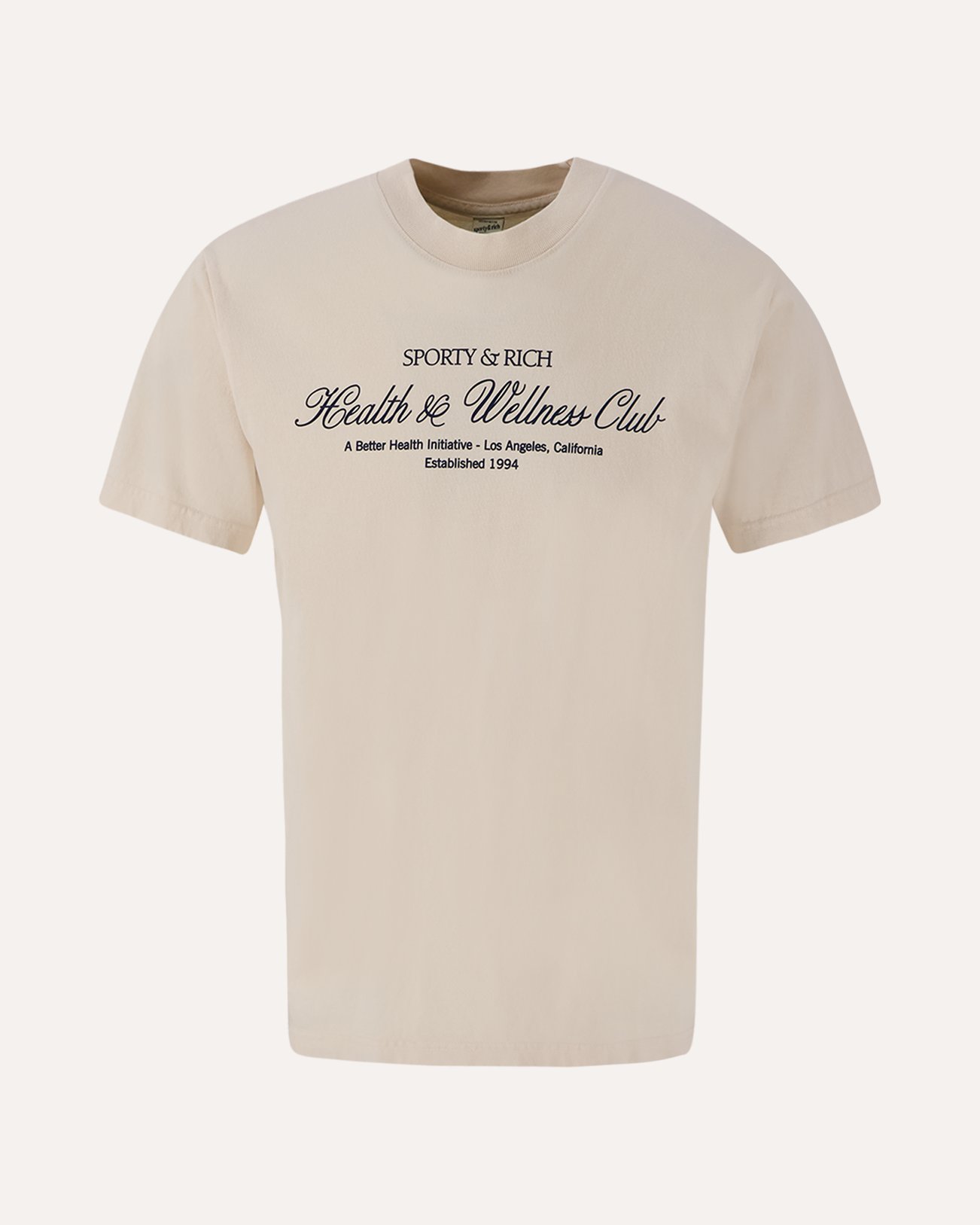 Sporty & Rich H&W Club T-Shirt Cream/Navy CREAM 1