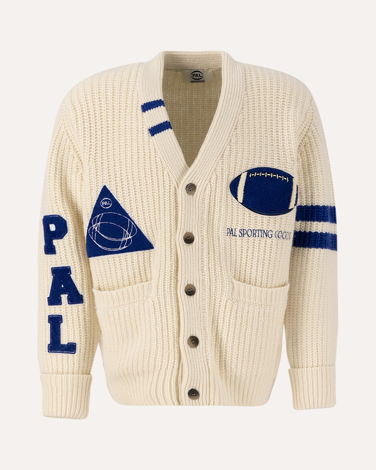 PAL Sporting Goods Frat 3.0 Wool Full Pledge Cardigan CREME 1