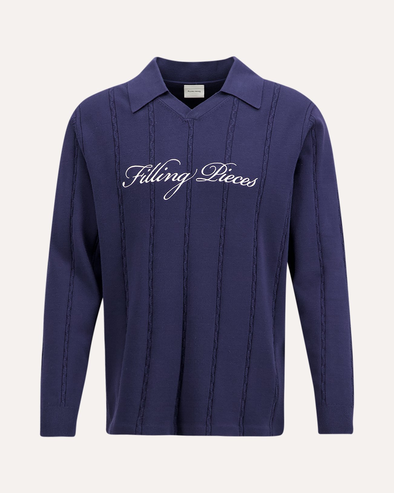 Filling Pieces Knit Football Jersey DONKERBLAUW 1