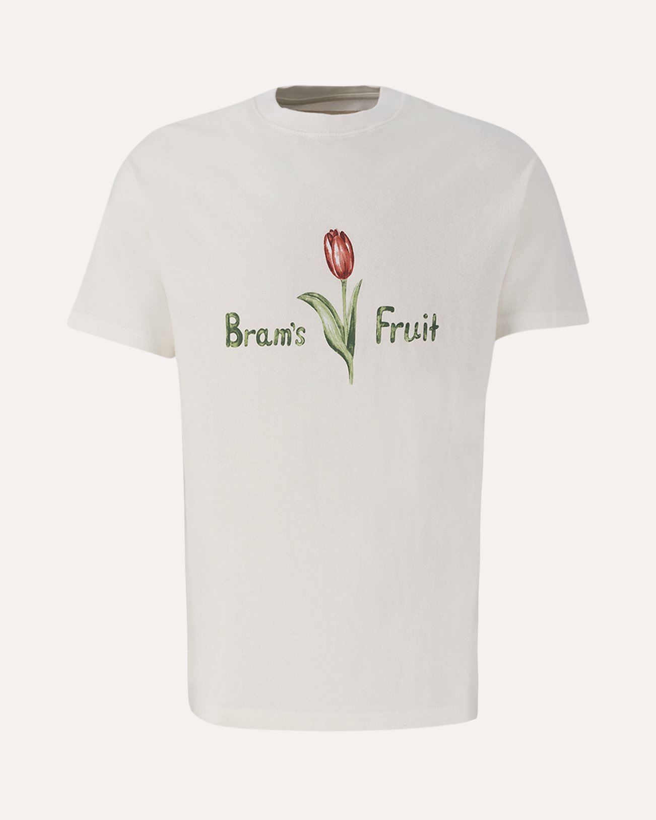 Brams Fruit Tulip Aquarel T-Shirt WIT 1
