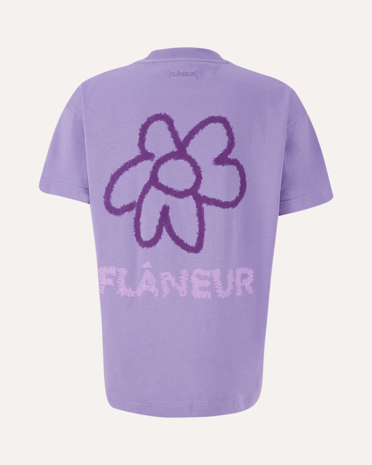 Flaneur Flower Doodle T-Shirt PAARS 1